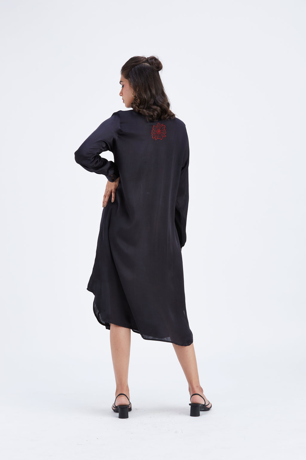 Zae Black dress by Hasttvam with Ete by Hasttvam at Kamakhyaa for sustainable fashion