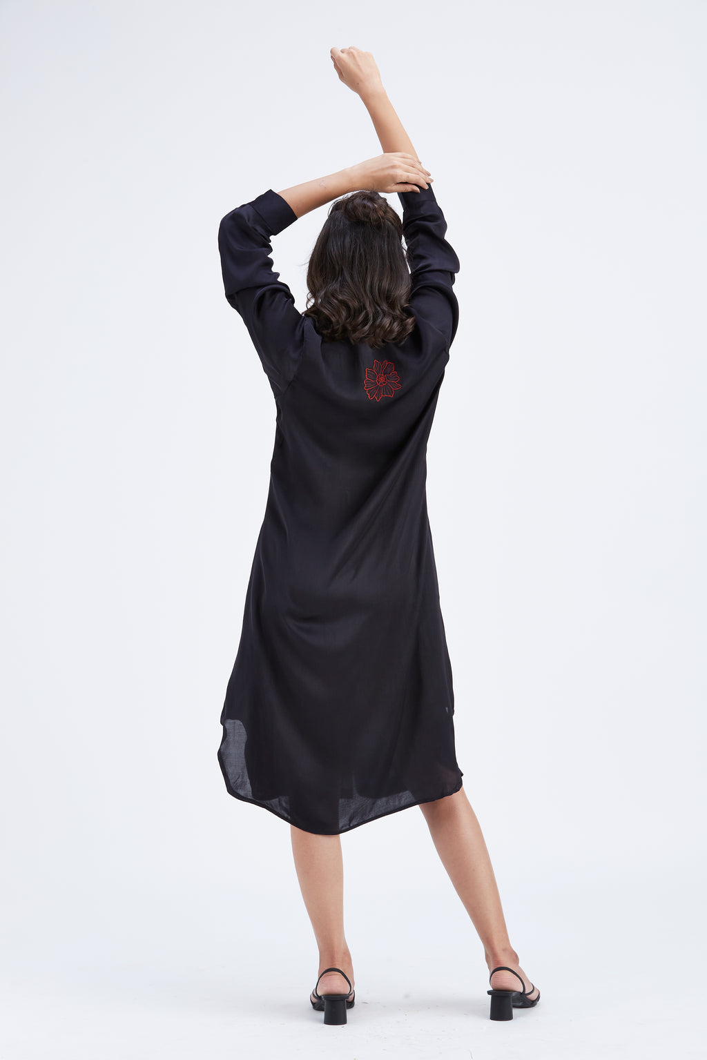Zae Black dress by Hasttvam with Ete by Hasttvam at Kamakhyaa for sustainable fashion
