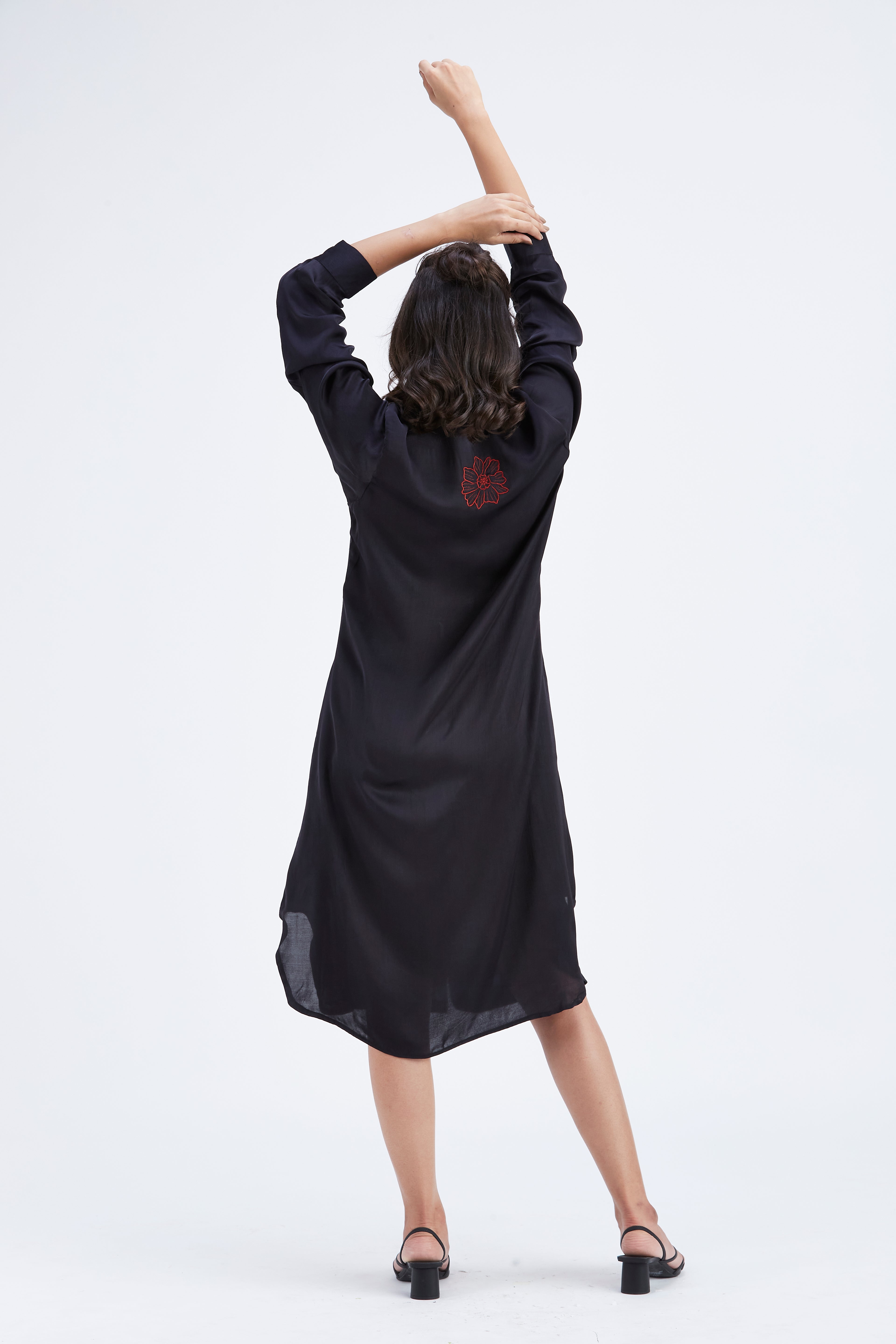Zae Black dress by Hasttvam with Ete by Hasttvam at Kamakhyaa for sustainable fashion