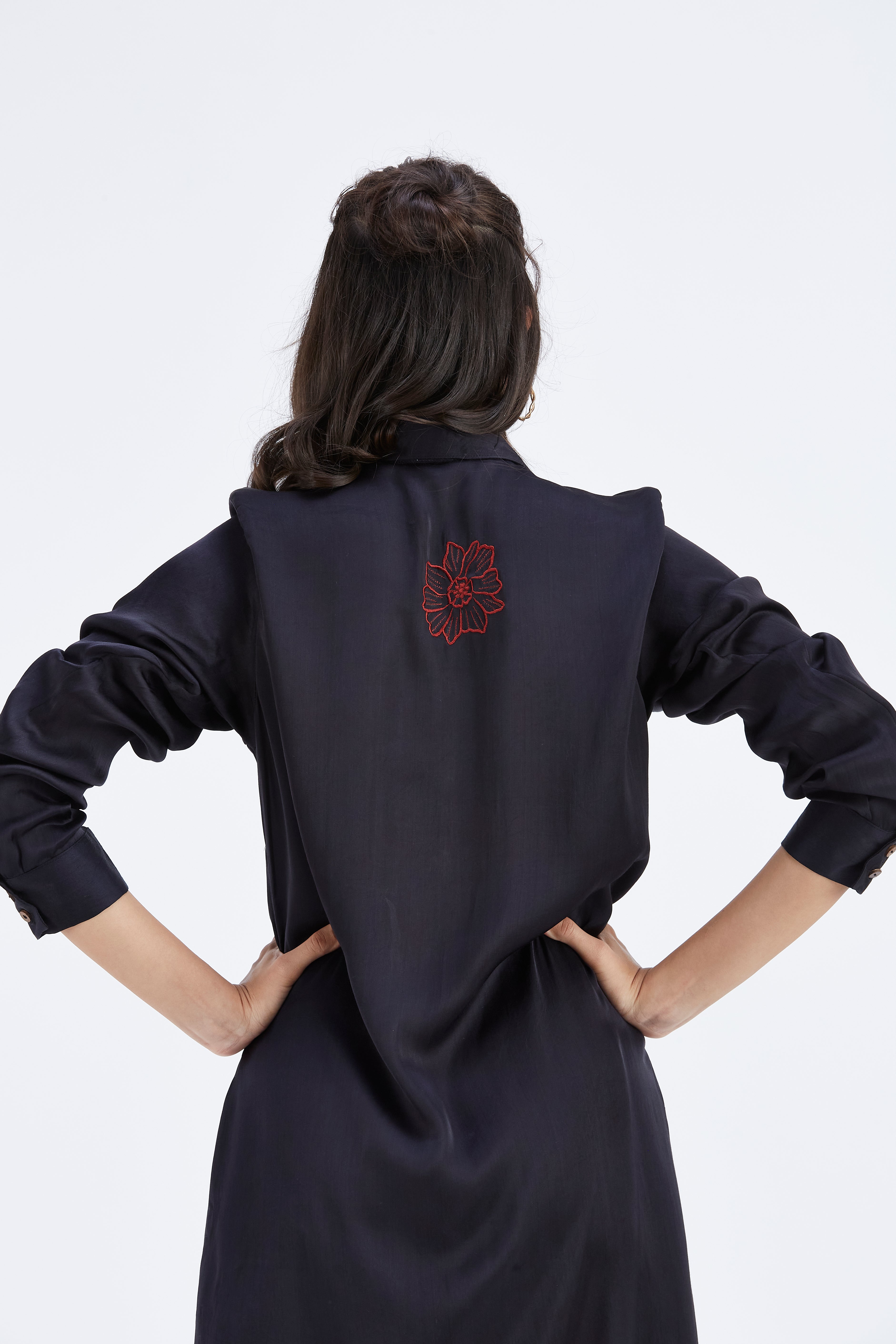 Zae Black dress by Hasttvam with Ete by Hasttvam at Kamakhyaa for sustainable fashion