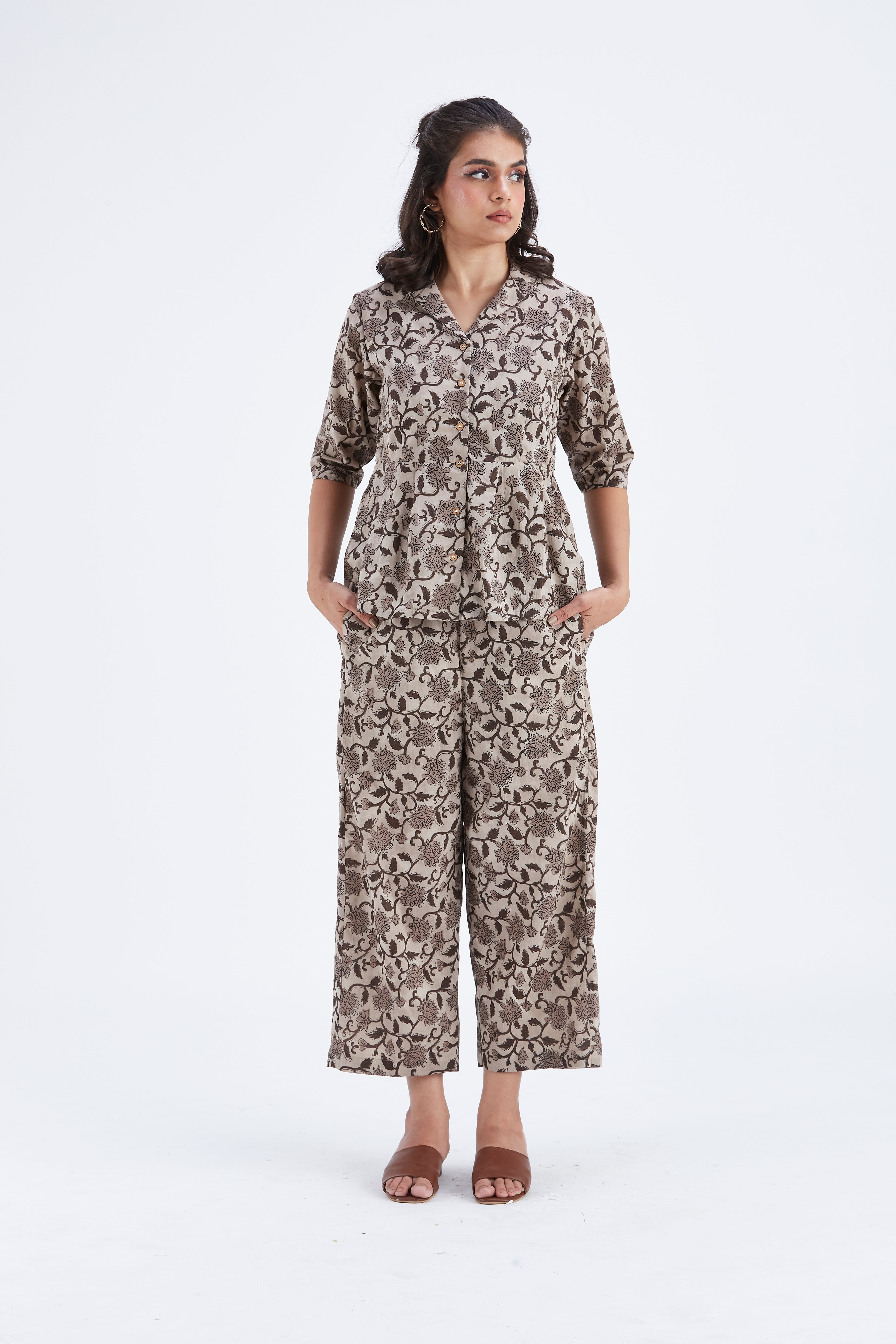 Zola Beige Co-ord set by Hasttvam with Ete by Hasttvam at Kamakhyaa for sustainable fashion