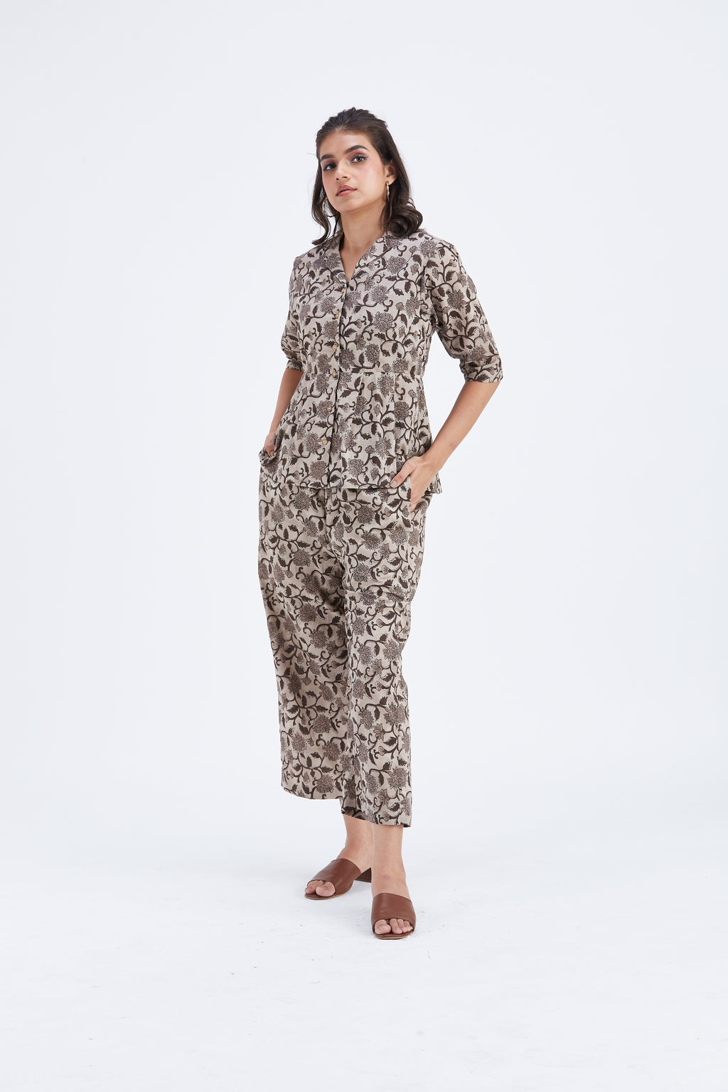 Zola Beige Co-ord set by Hasttvam with Ete by Hasttvam at Kamakhyaa for sustainable fashion