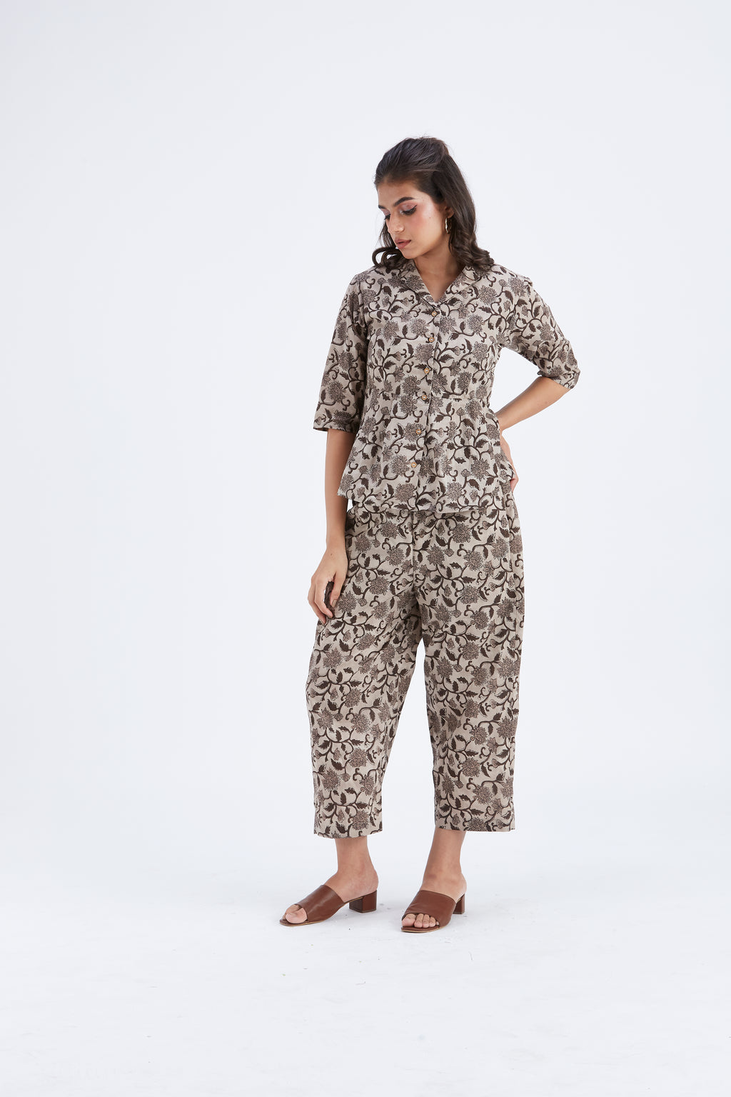 Zola Beige Co-ord set by Hasttvam with Ete by Hasttvam at Kamakhyaa for sustainable fashion