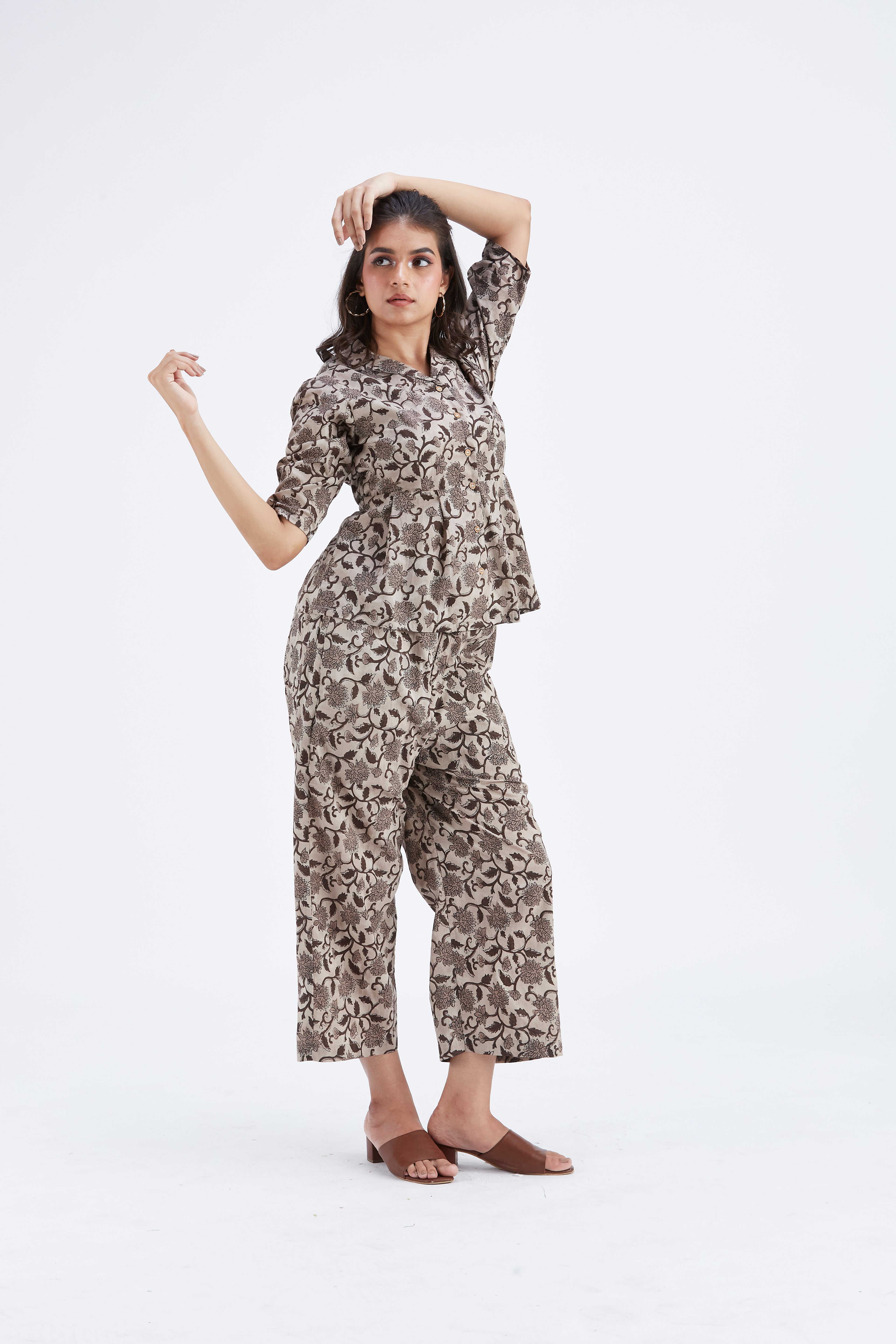 Zola Beige Co-ord set by Hasttvam with Ete by Hasttvam at Kamakhyaa for sustainable fashion