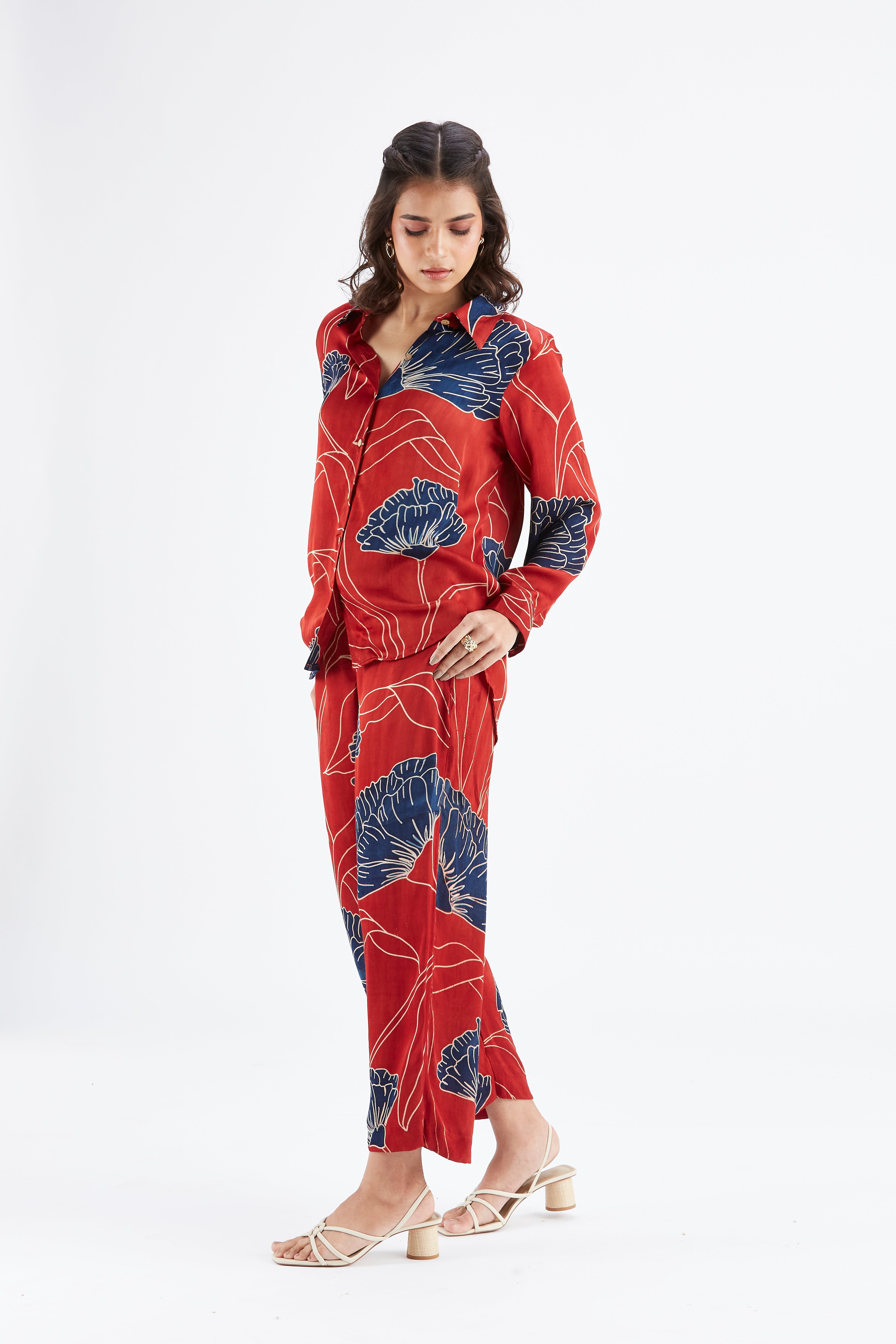 Yuna Red Co-ord set by Hasttvam with Ete by Hasttvam at Kamakhyaa for sustainable fashion