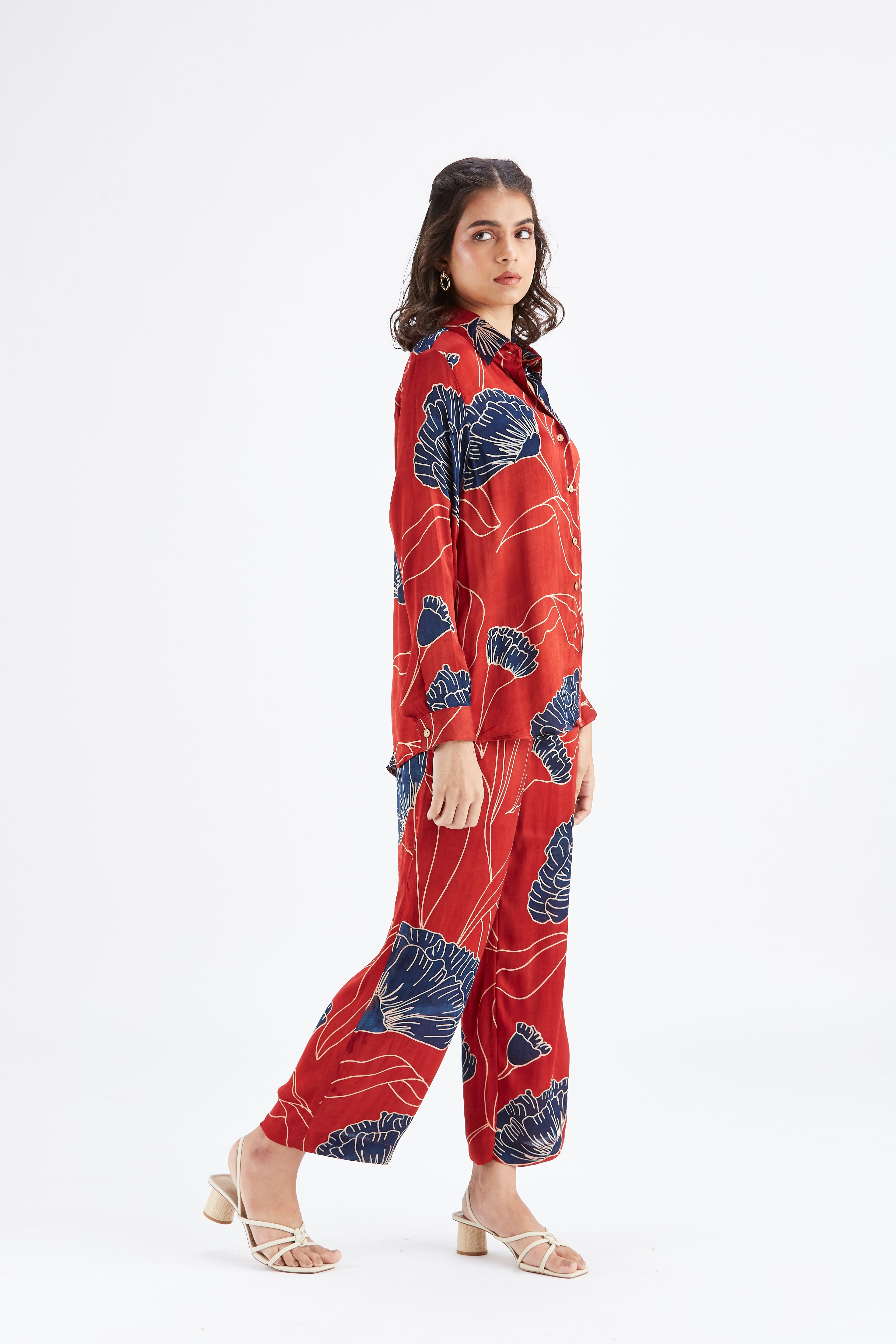 Yuna Red Co-ord set by Hasttvam with Ete by Hasttvam at Kamakhyaa for sustainable fashion