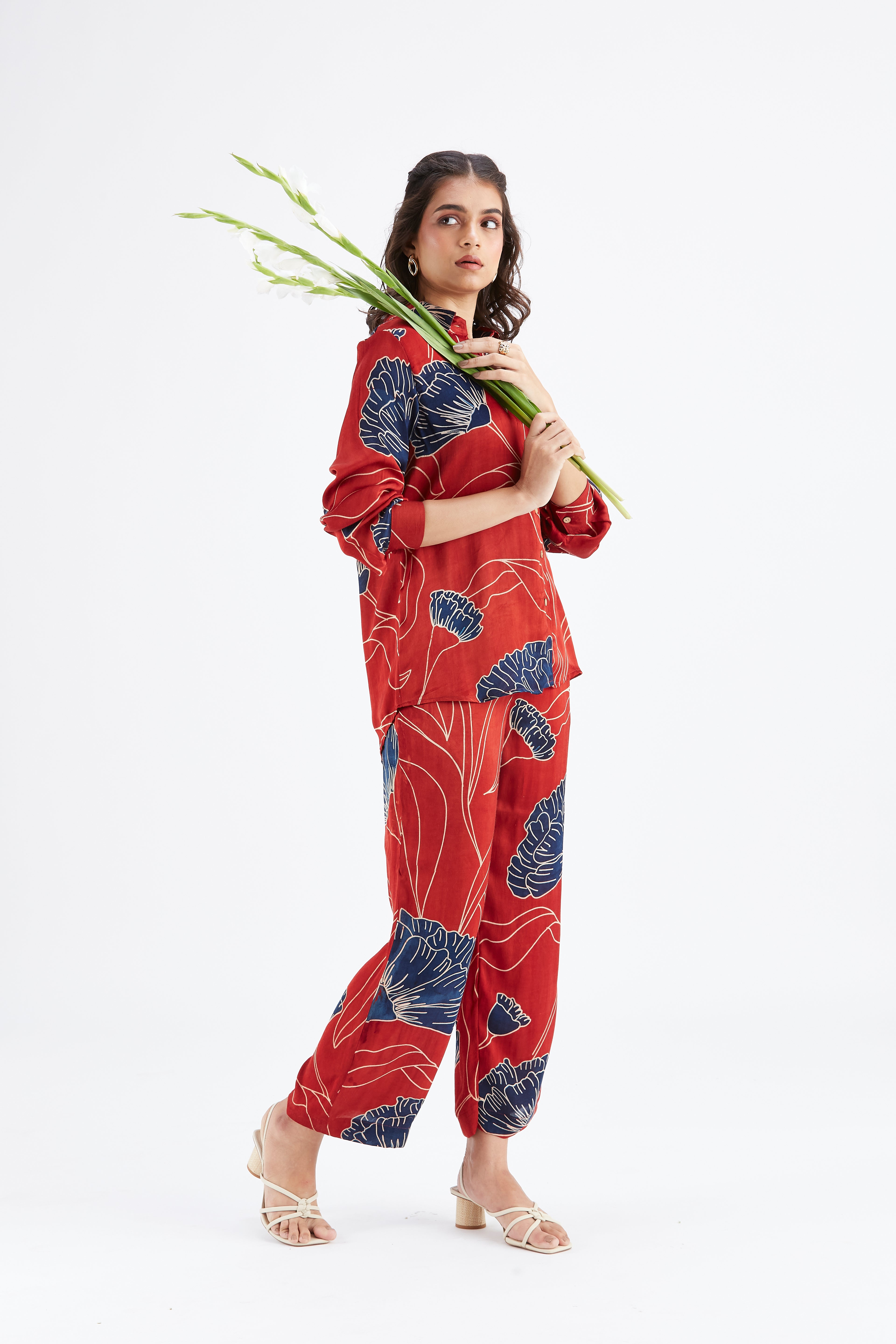 Yuna Red Co-ord set by Hasttvam with Ete by Hasttvam at Kamakhyaa for sustainable fashion