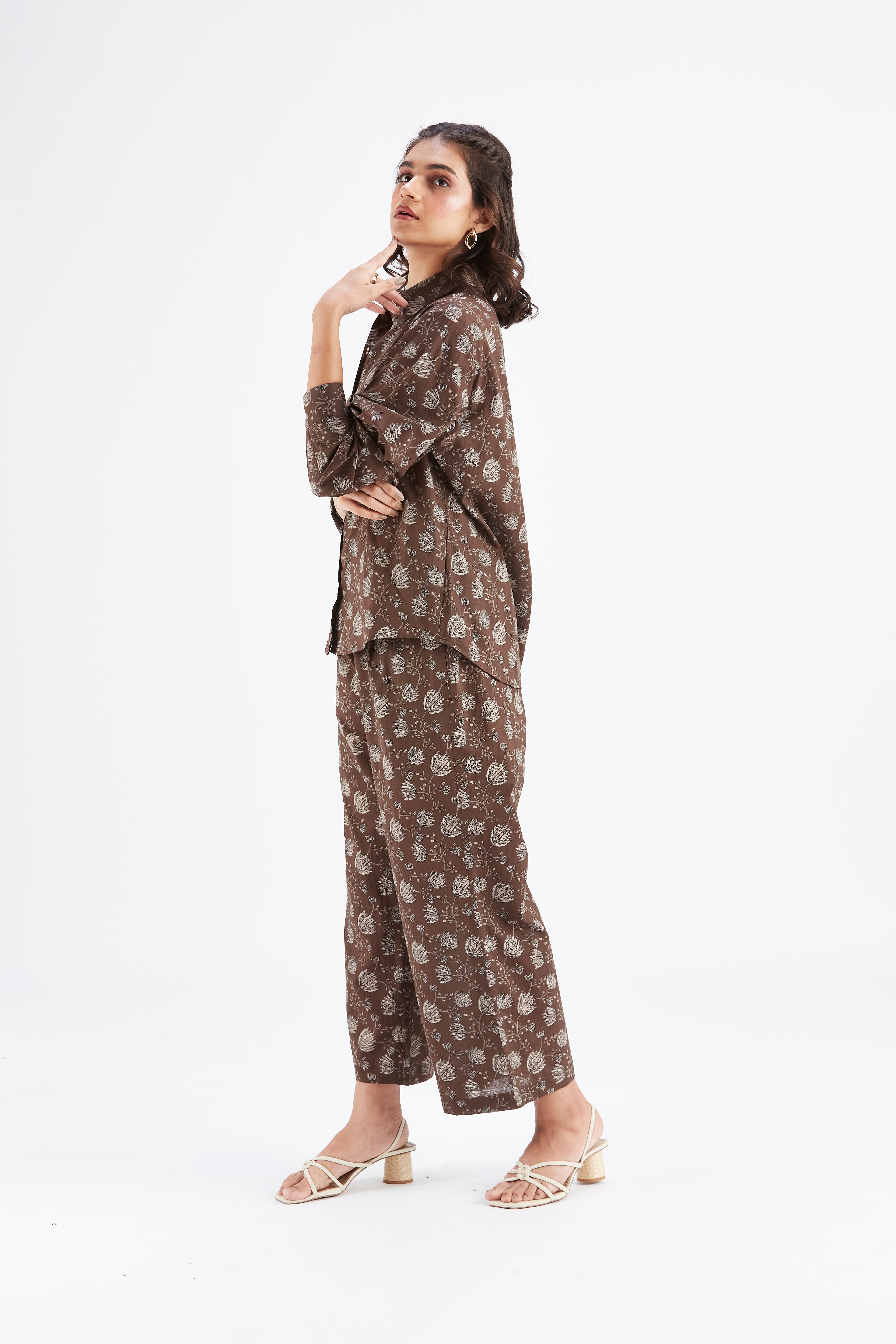 Yuna Brown Co-ord set by Hasttvam with Ete by Hasttvam at Kamakhyaa for sustainable fashion