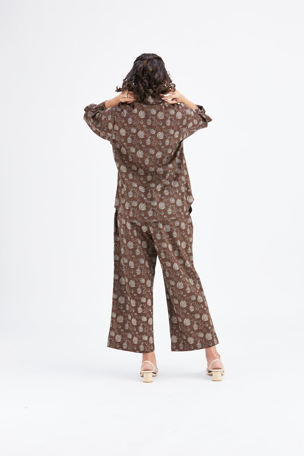 Yuna Brown Co-ord set by Hasttvam with Ete by Hasttvam at Kamakhyaa for sustainable fashion