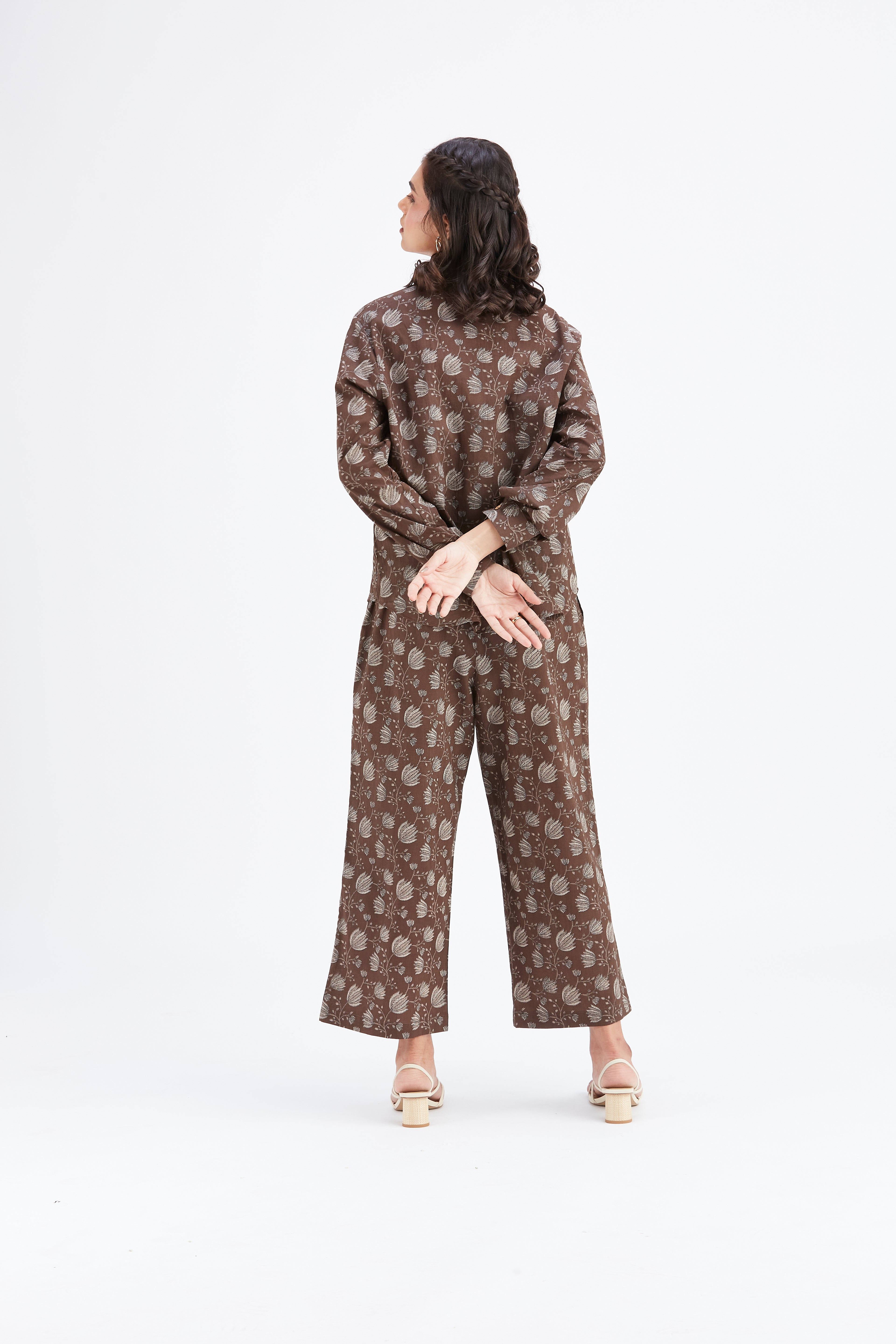 Yuna Brown Co-ord set by Hasttvam with Ete by Hasttvam at Kamakhyaa for sustainable fashion