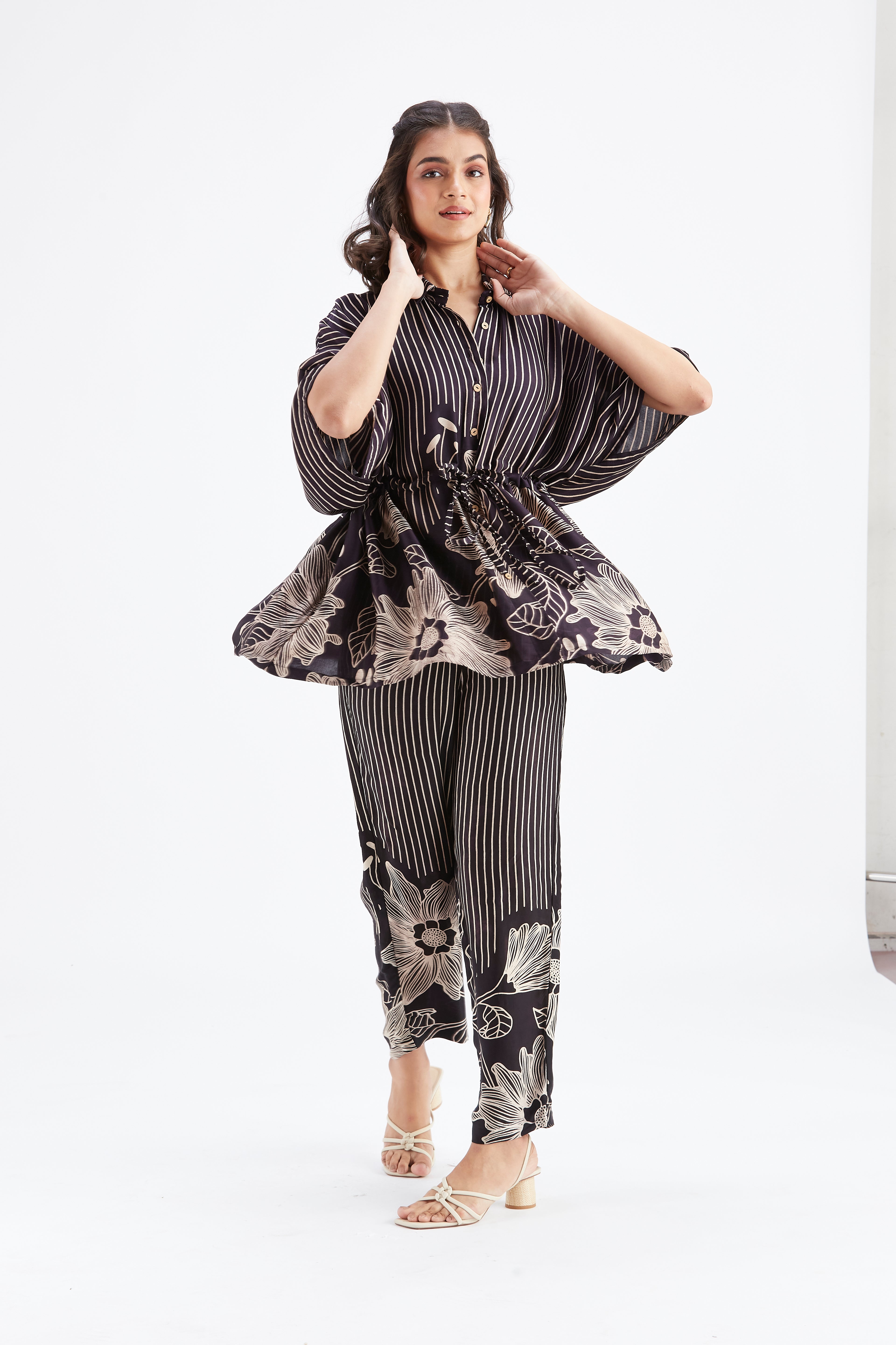 Amae Black Co-ord set by Hasttvam with Ete by Hasttvam at Kamakhyaa for sustainable fashion