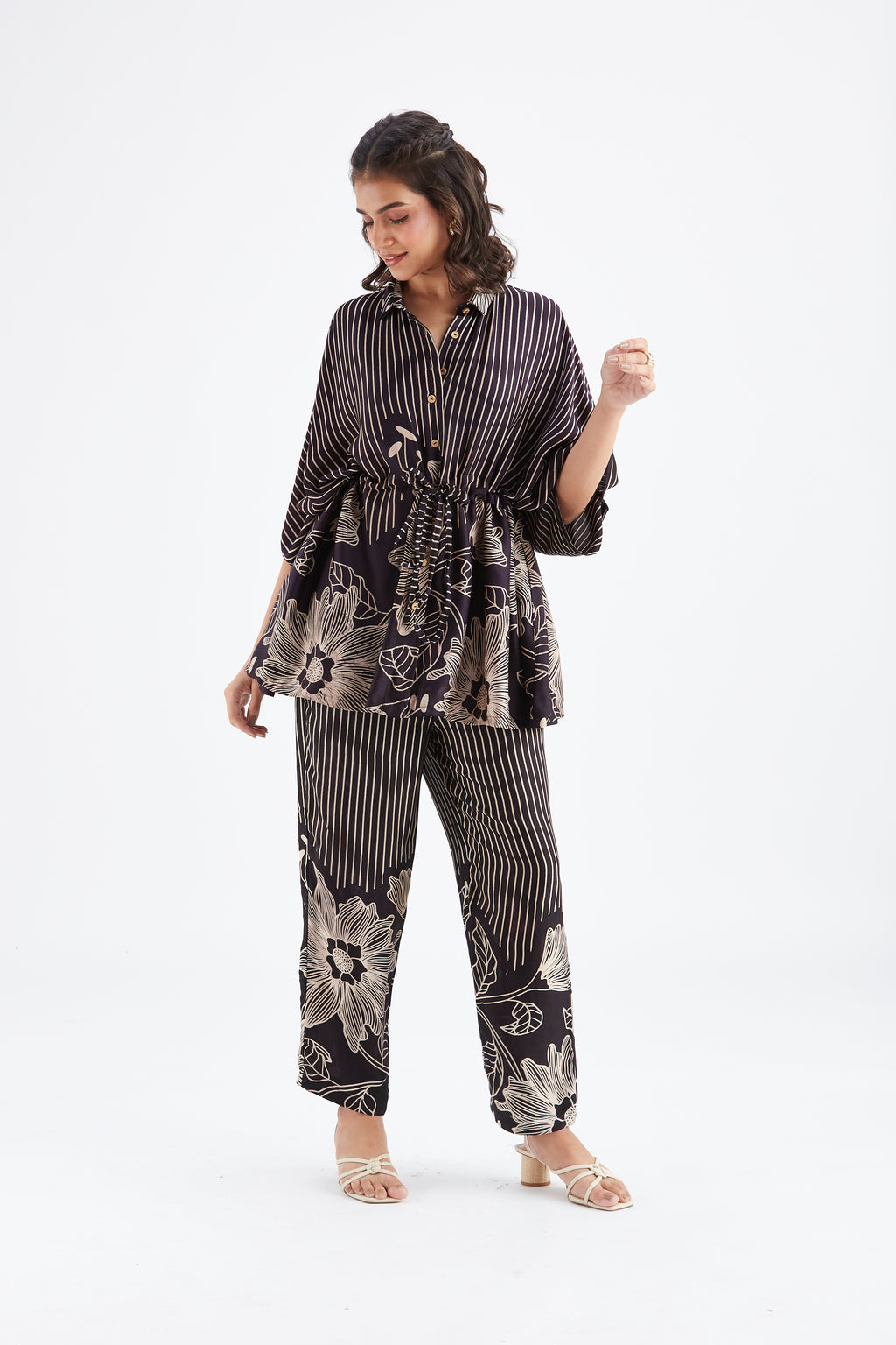 Amae Black Co-ord set by Hasttvam with Ete by Hasttvam at Kamakhyaa for sustainable fashion