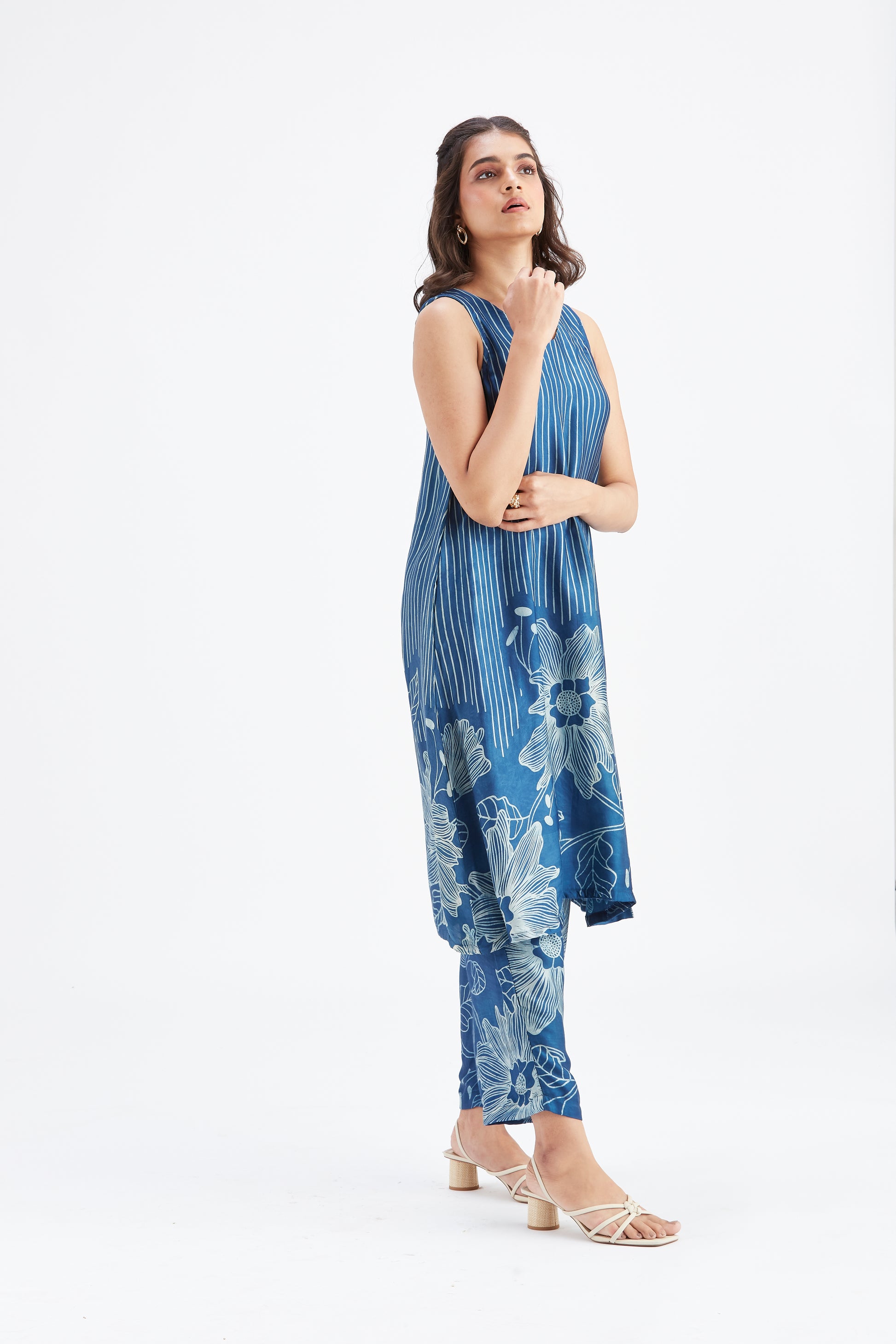 Sona Indigo kurta set by Hasttvam with Ete by Hasttvam at Kamakhyaa for sustainable fashion