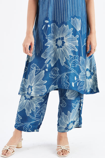 Sona Indigo kurta set by Hasttvam with Ete by Hasttvam at Kamakhyaa for sustainable fashion