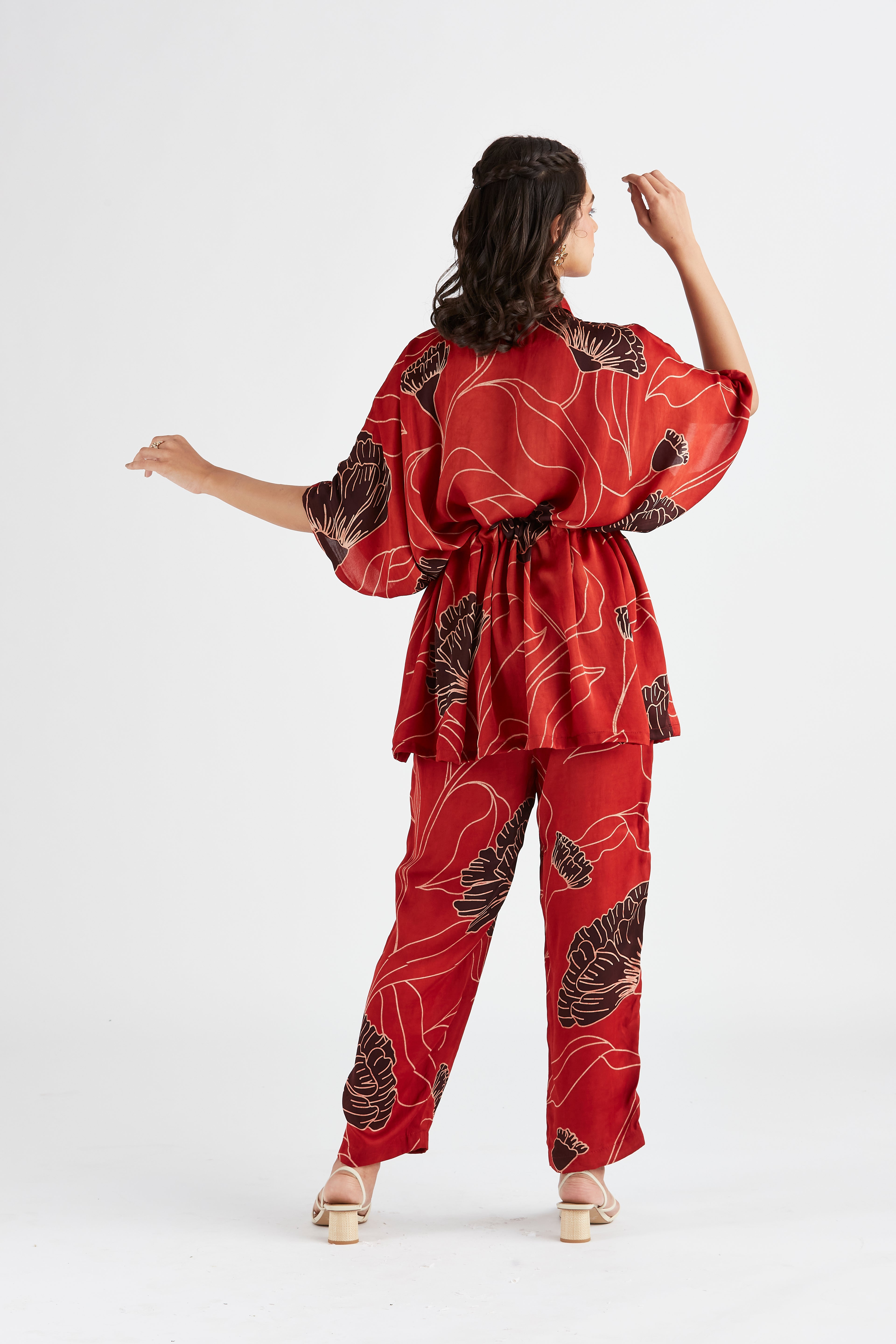 Amae Red Co-ord set by Hasttvam with Ete by Hasttvam at Kamakhyaa for sustainable fashion
