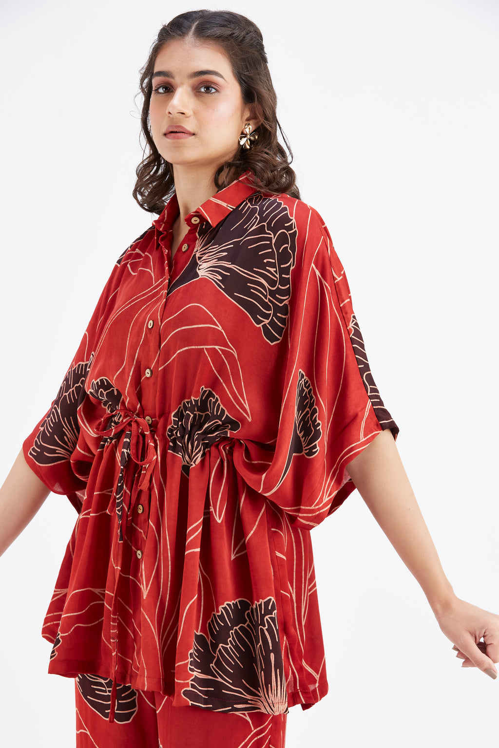 Amae Red Co-ord set by Hasttvam with Ete by Hasttvam at Kamakhyaa for sustainable fashion