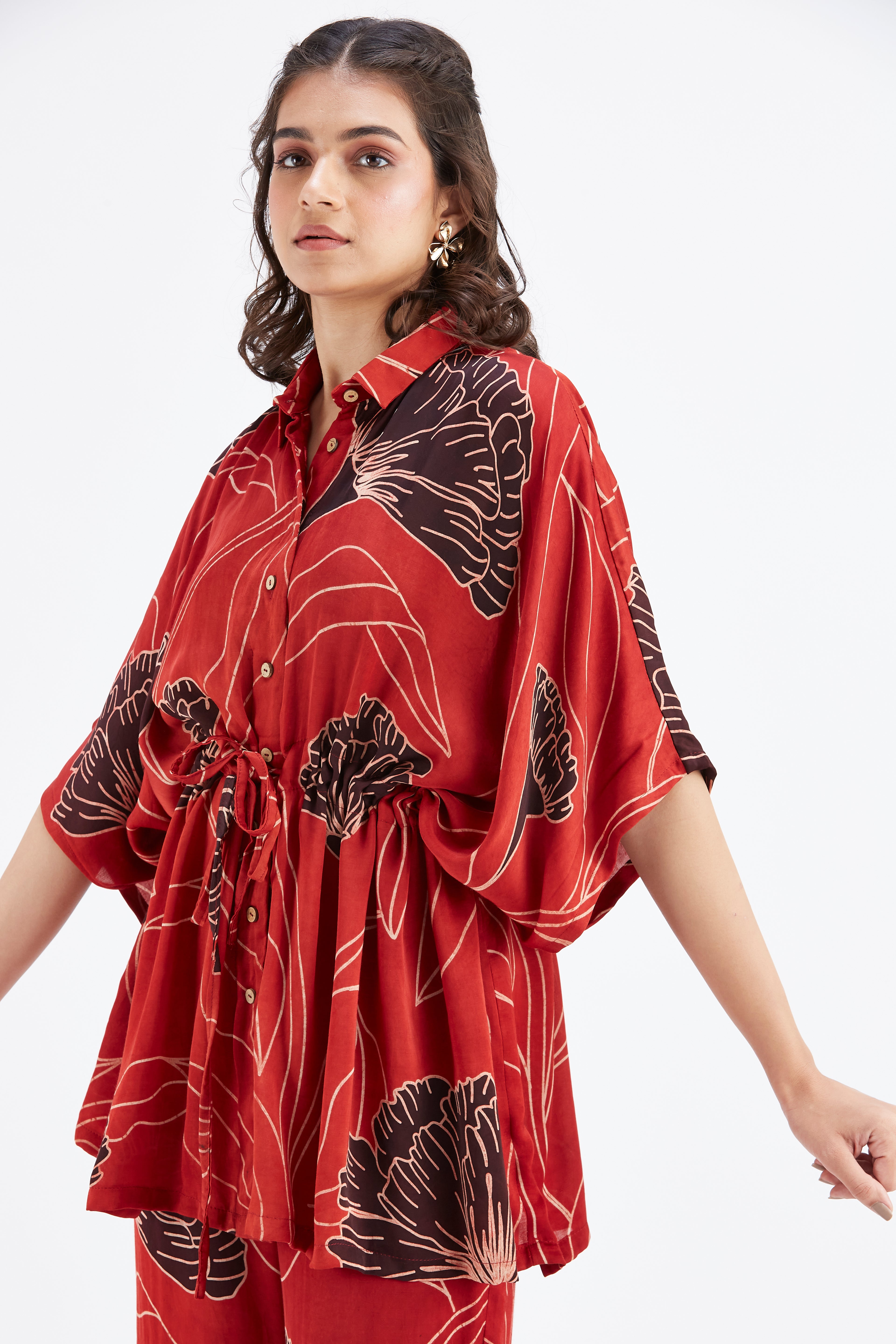 Amae Red Co-ord set by Hasttvam with Ete by Hasttvam at Kamakhyaa for sustainable fashion