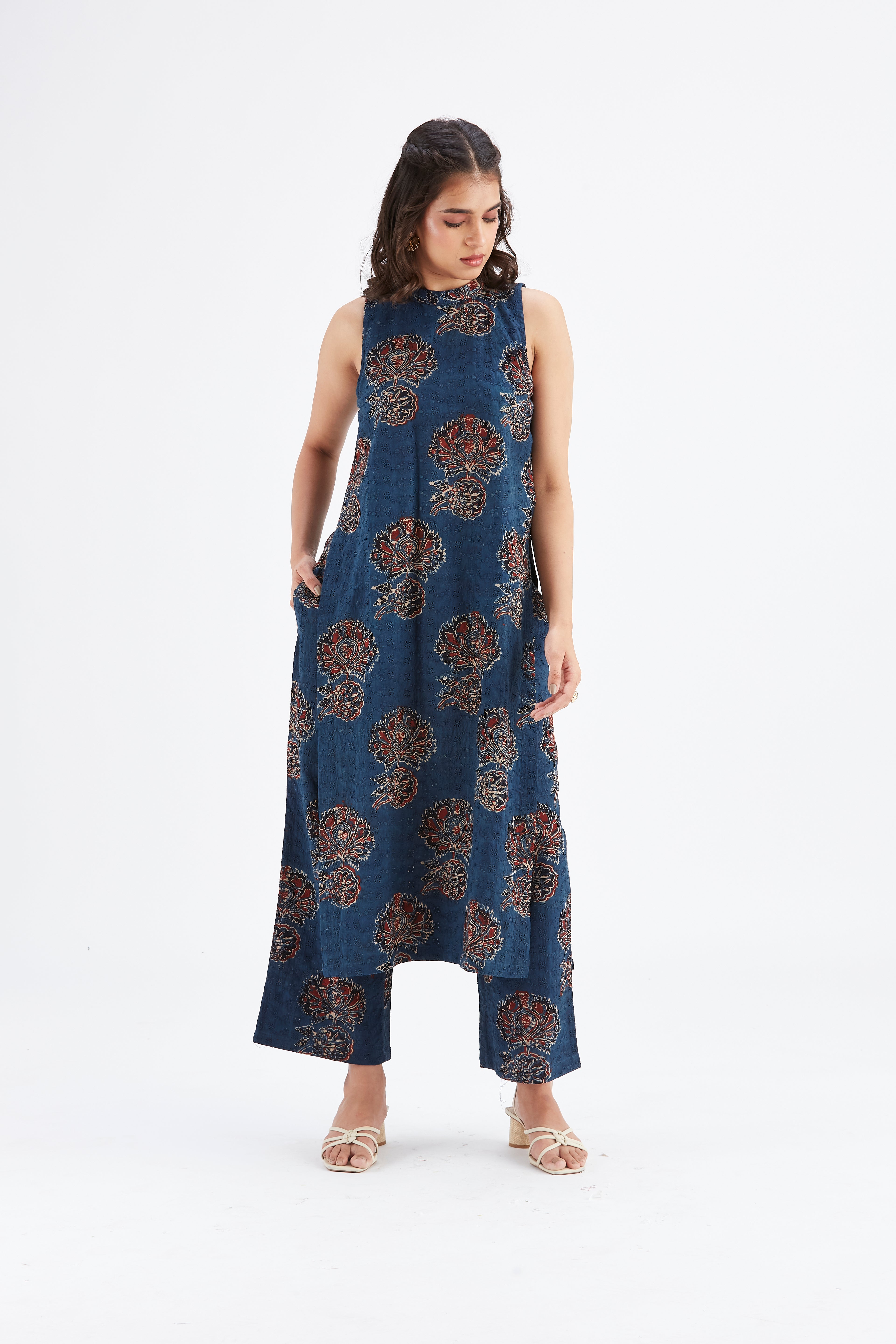 Nava Indigo kurta set by Hasttvam with Ete by Hasttvam at Kamakhyaa for sustainable fashion