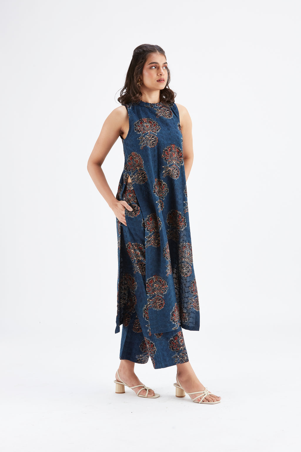 Nava Indigo kurta set by Hasttvam with Ete by Hasttvam at Kamakhyaa for sustainable fashion