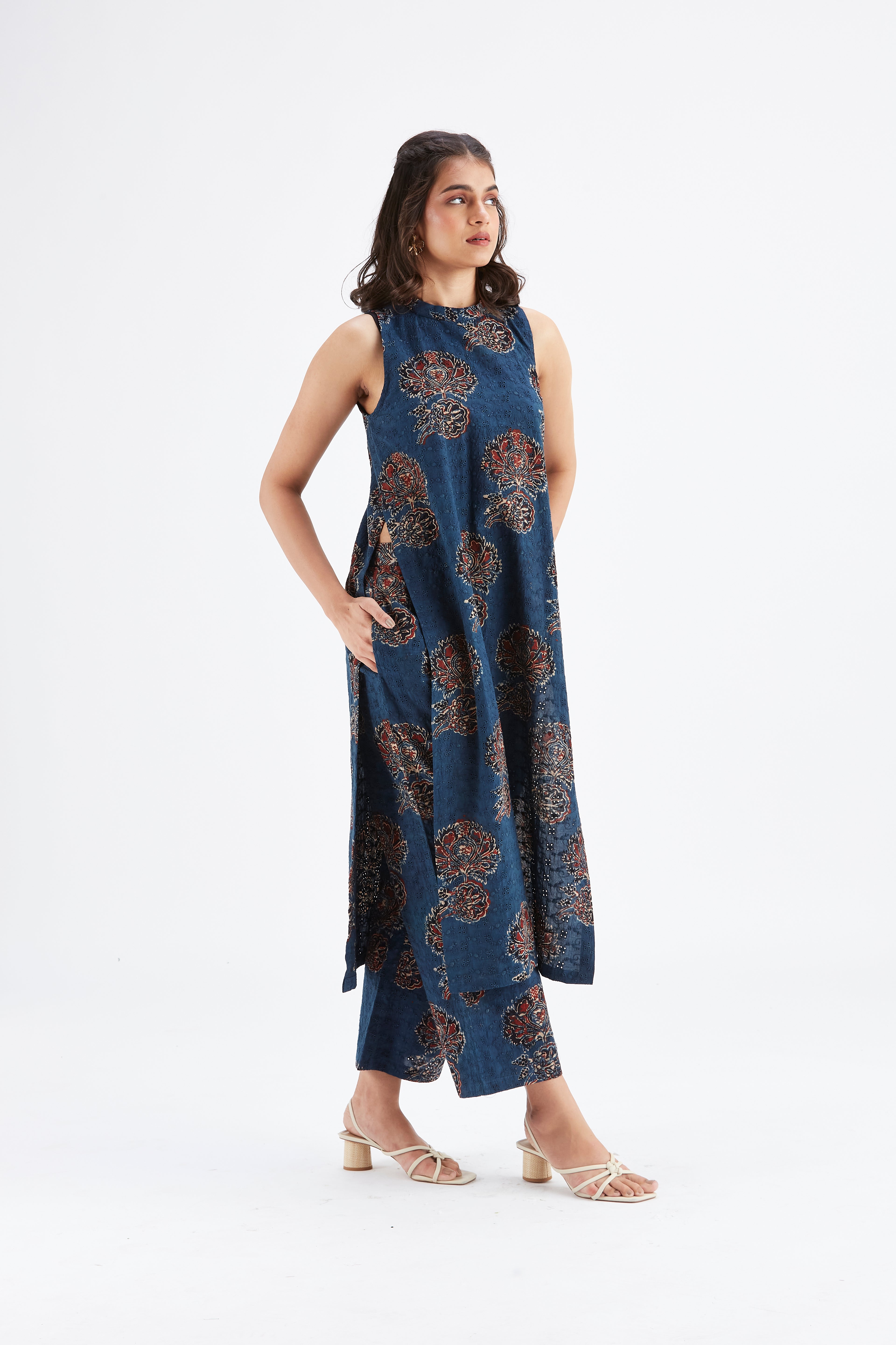 Nava Indigo kurta set by Hasttvam with Ete by Hasttvam at Kamakhyaa for sustainable fashion
