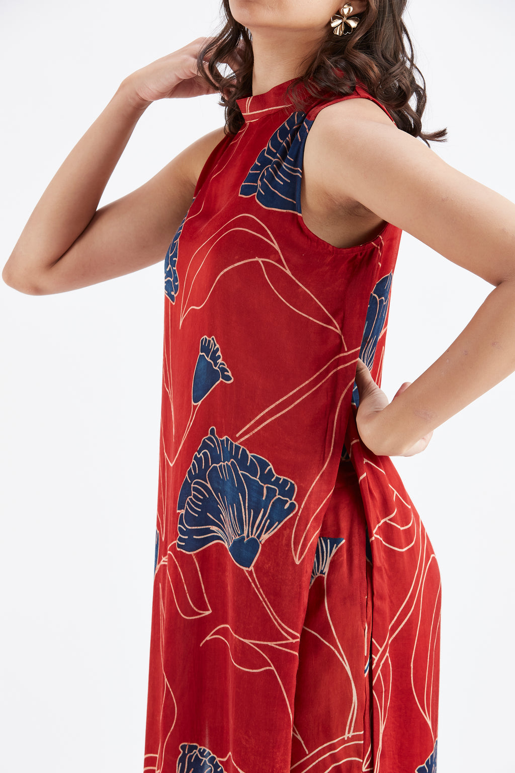 Nava Red kurta set by Hasttvam with Ete by Hasttvam at Kamakhyaa for sustainable fashion