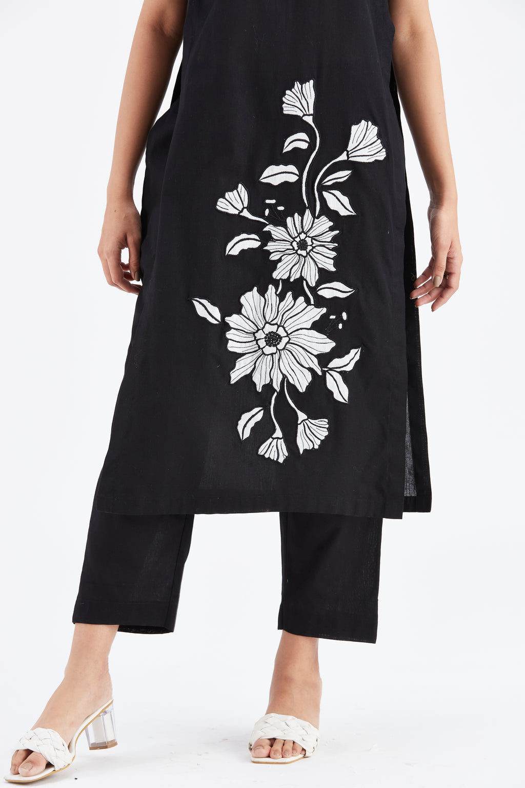 Nava Black kurta set by Hasttvam with Ete by Hasttvam at Kamakhyaa for sustainable fashion