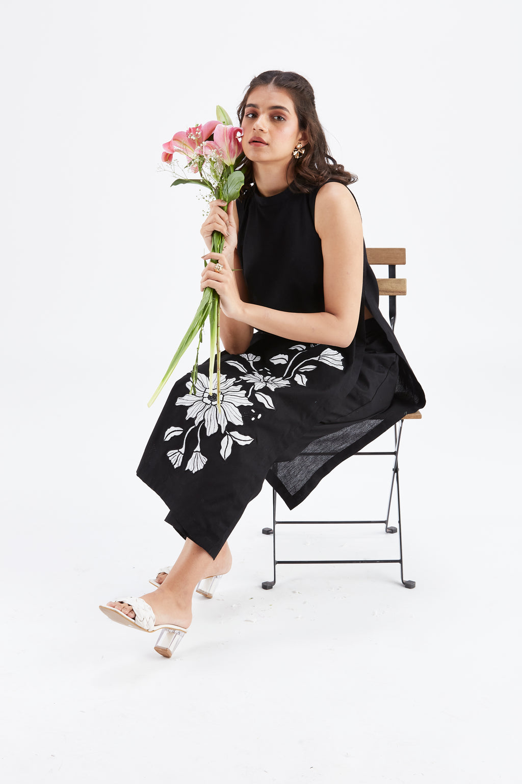 Nava Black kurta set by Hasttvam with Ete by Hasttvam at Kamakhyaa for sustainable fashion