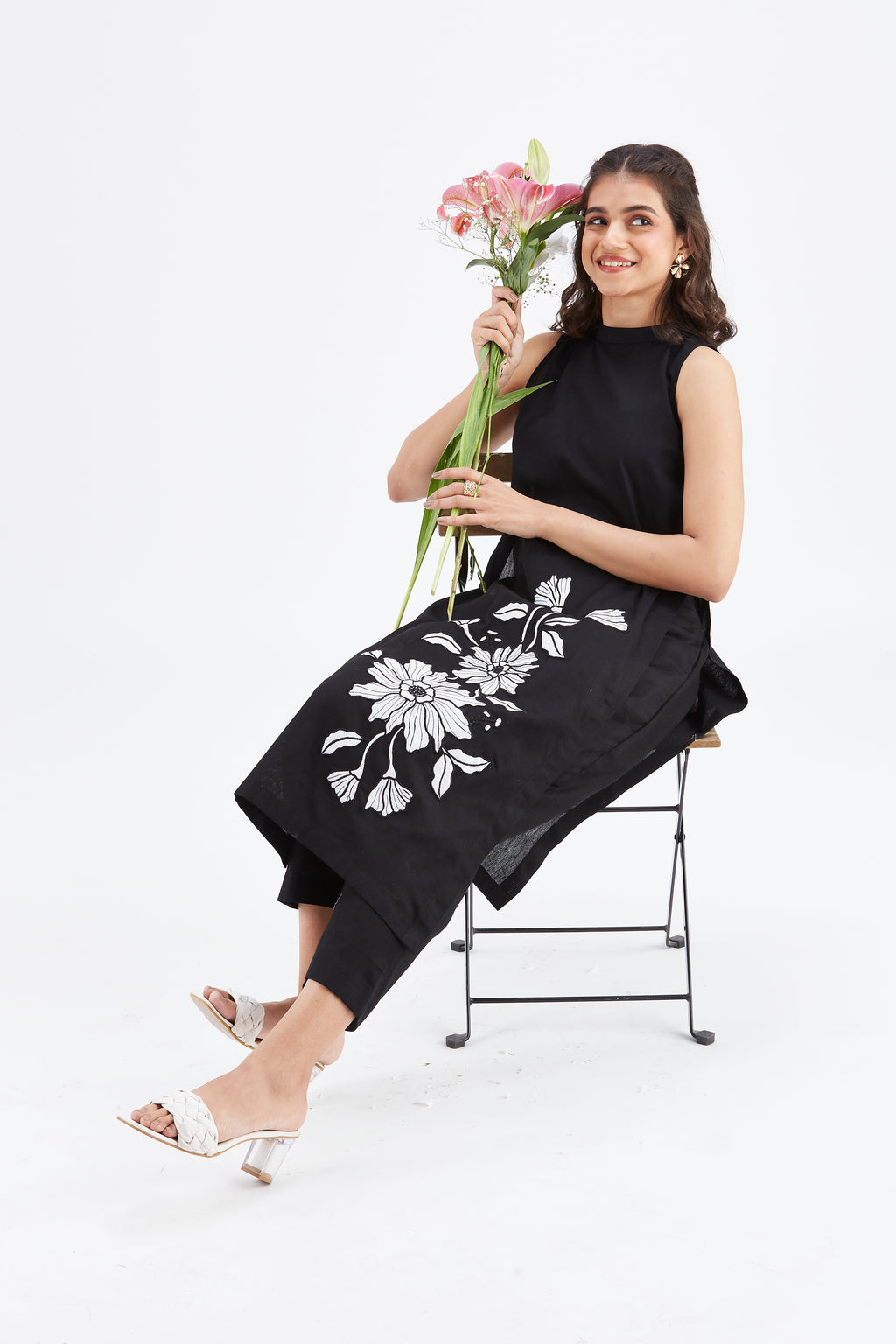 Nava Black kurta set by Hasttvam with Ete by Hasttvam at Kamakhyaa for sustainable fashion