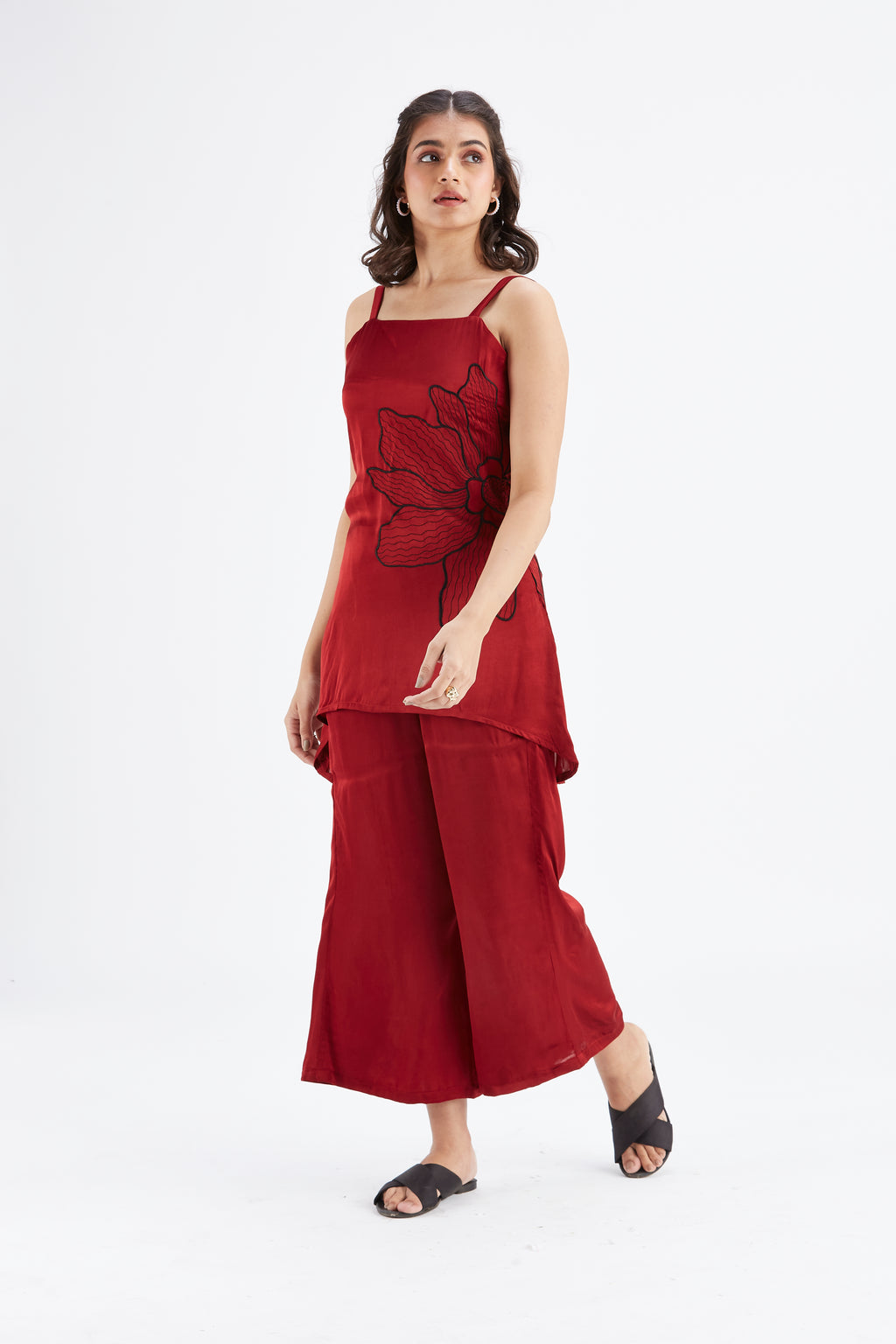 Alina Red Co-ord set by Hasttvam with Ete by Hasttvam at Kamakhyaa for sustainable fashion