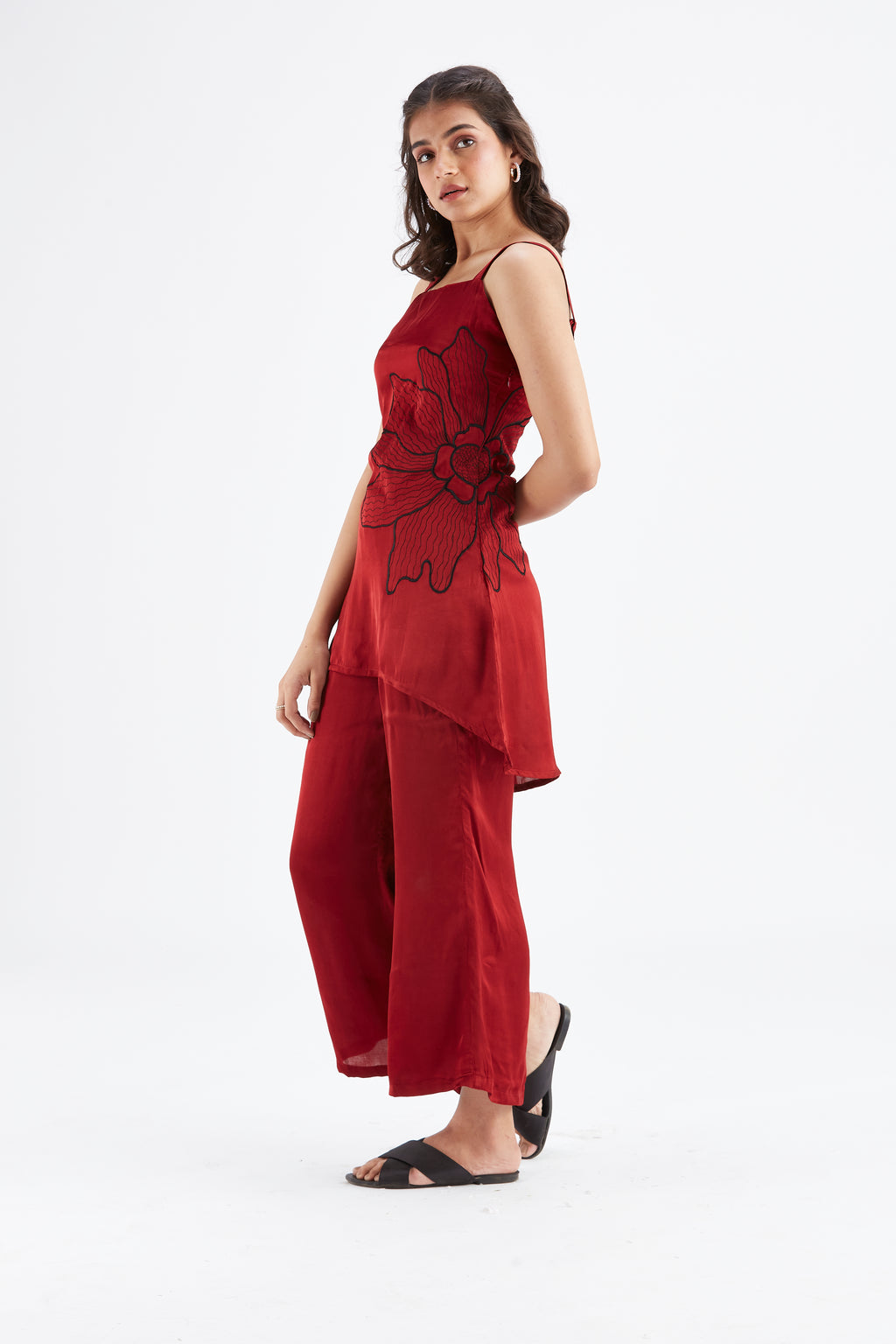 Alina Red Co-ord set by Hasttvam with Ete by Hasttvam at Kamakhyaa for sustainable fashion