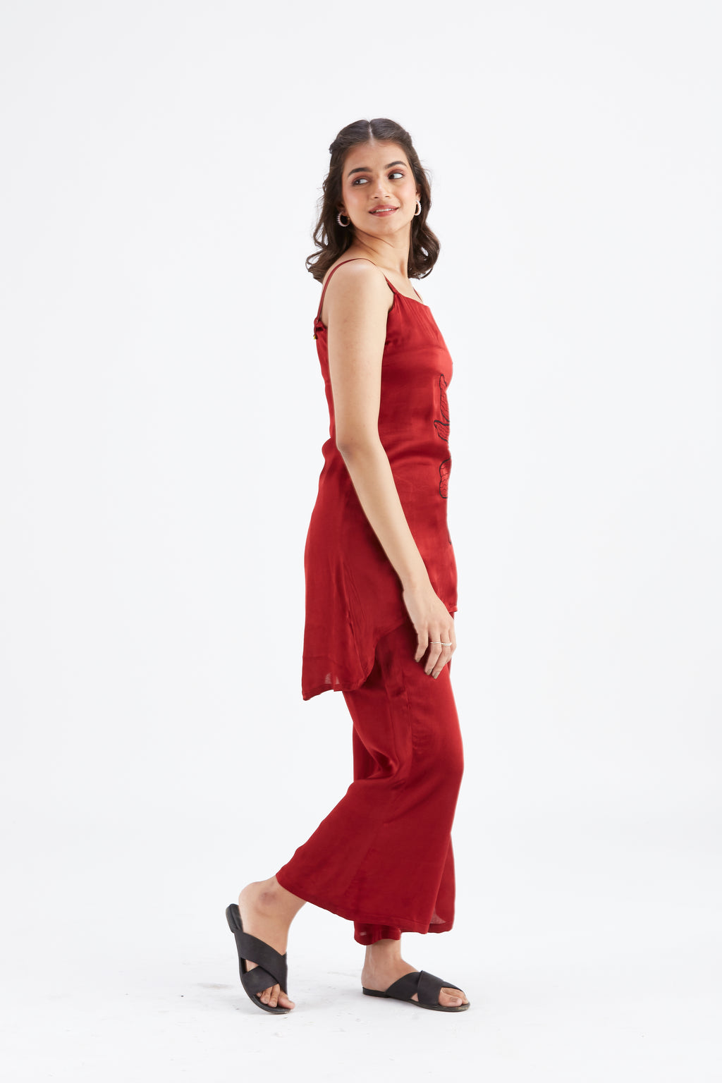 Alina Red Co-ord set by Hasttvam with Ete by Hasttvam at Kamakhyaa for sustainable fashion