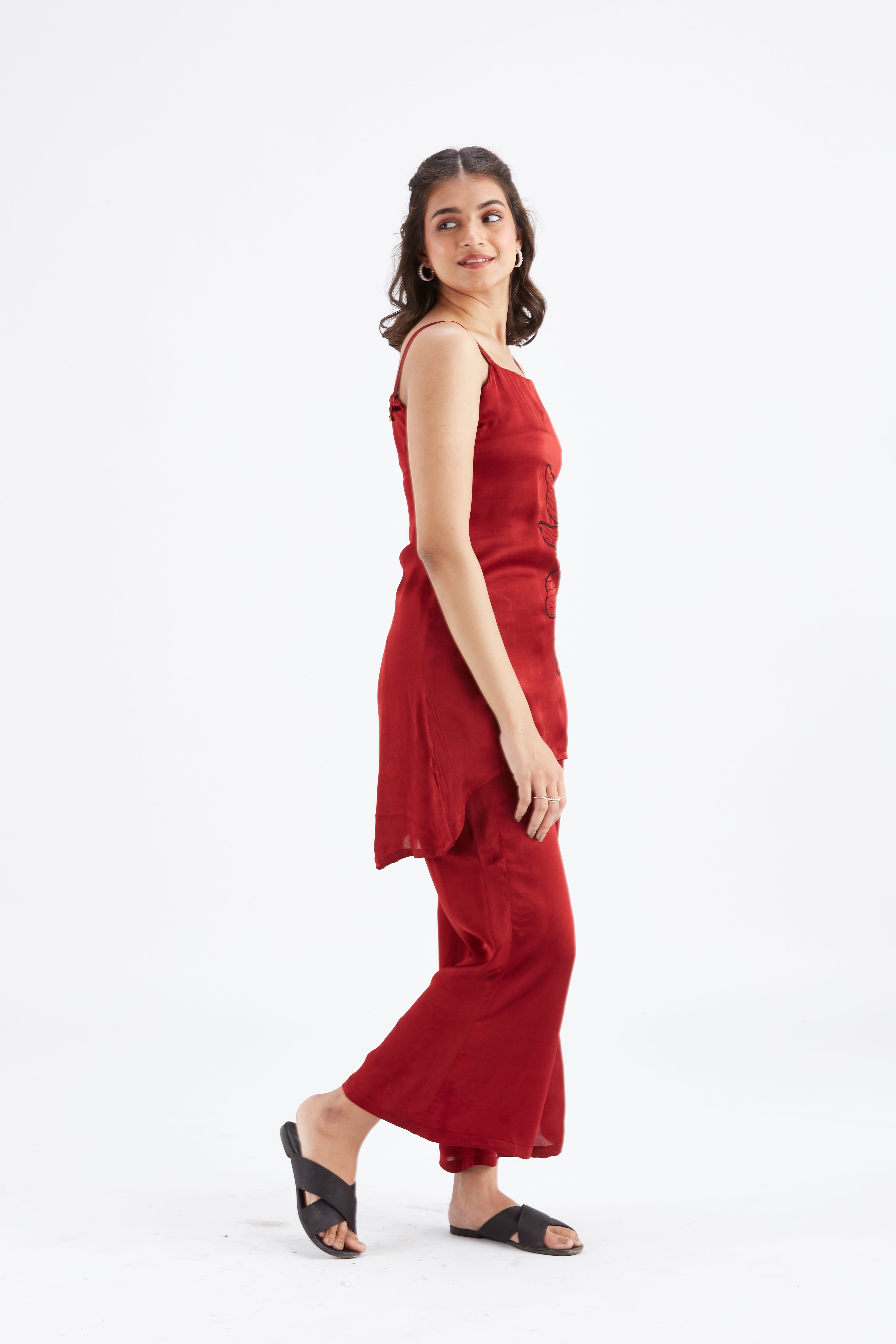 Alina Red Co-ord set by Hasttvam with Ete by Hasttvam at Kamakhyaa for sustainable fashion