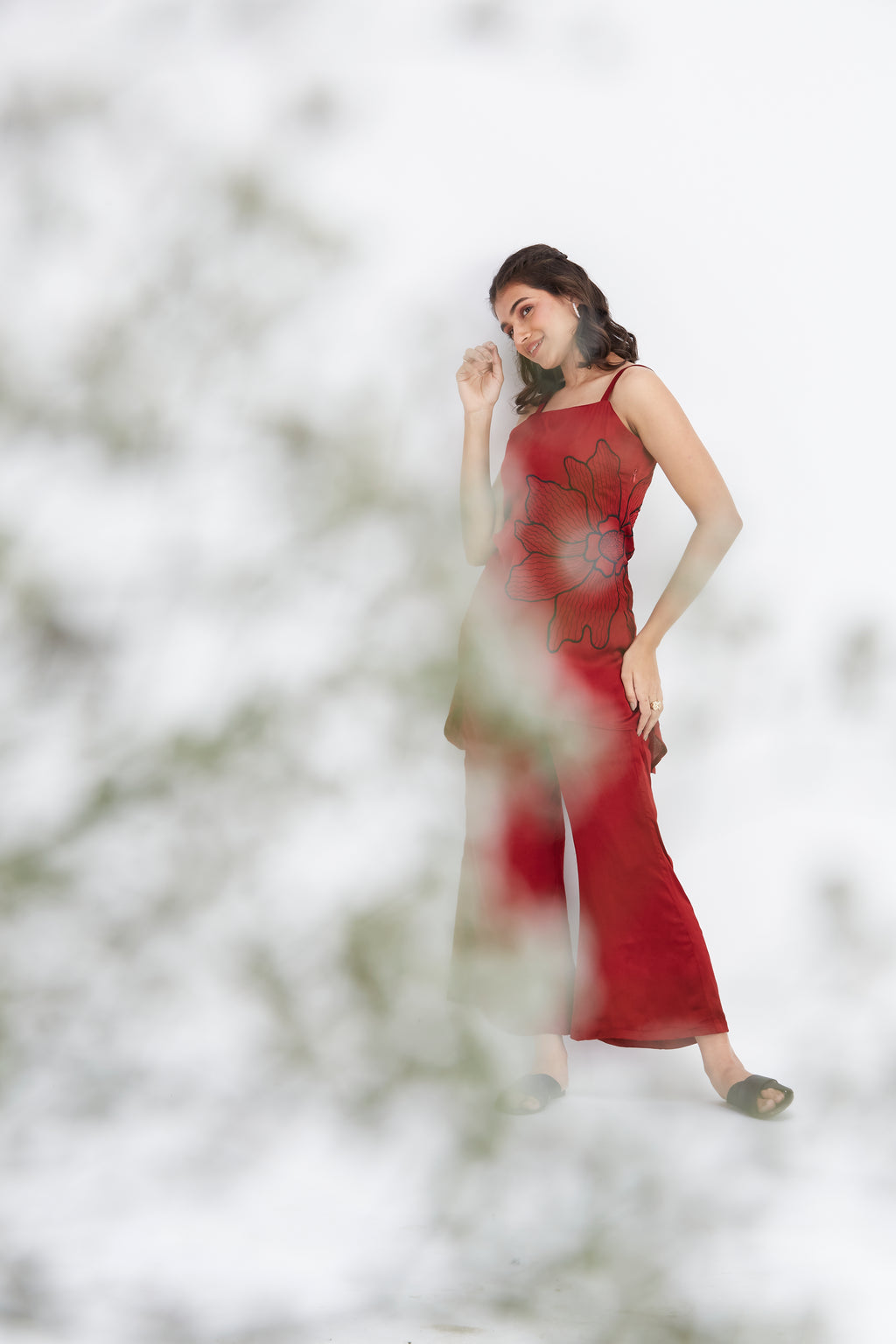 Alina Red Co-ord set by Hasttvam with Ete by Hasttvam at Kamakhyaa for sustainable fashion