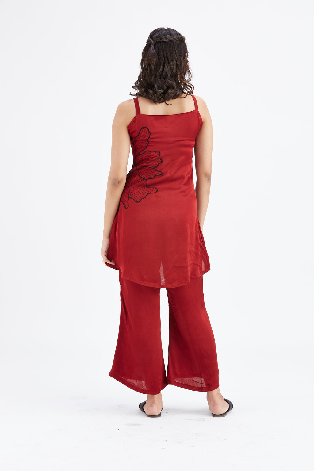Alina Red Co-ord set by Hasttvam with Ete by Hasttvam at Kamakhyaa for sustainable fashion