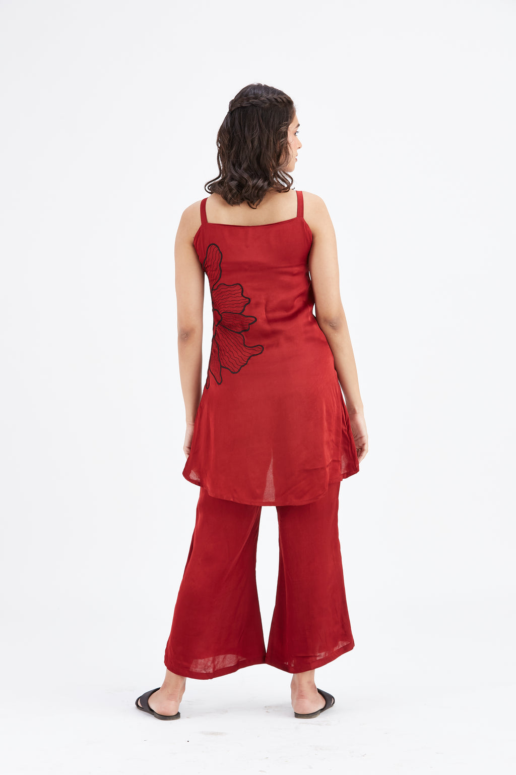 Alina Red Co-ord set by Hasttvam with Ete by Hasttvam at Kamakhyaa for sustainable fashion