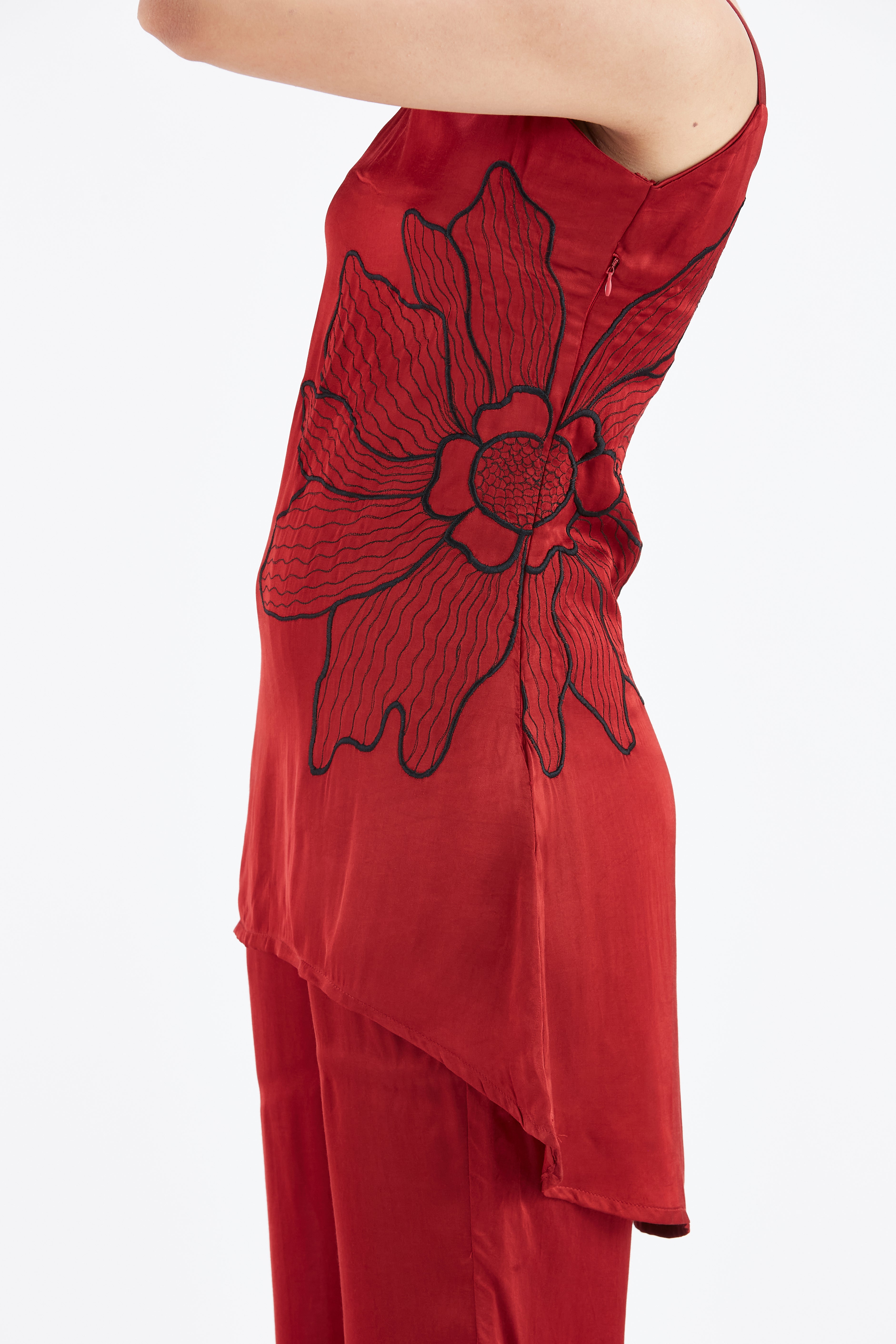 Alina Red Co-ord set by Hasttvam with Ete by Hasttvam at Kamakhyaa for sustainable fashion