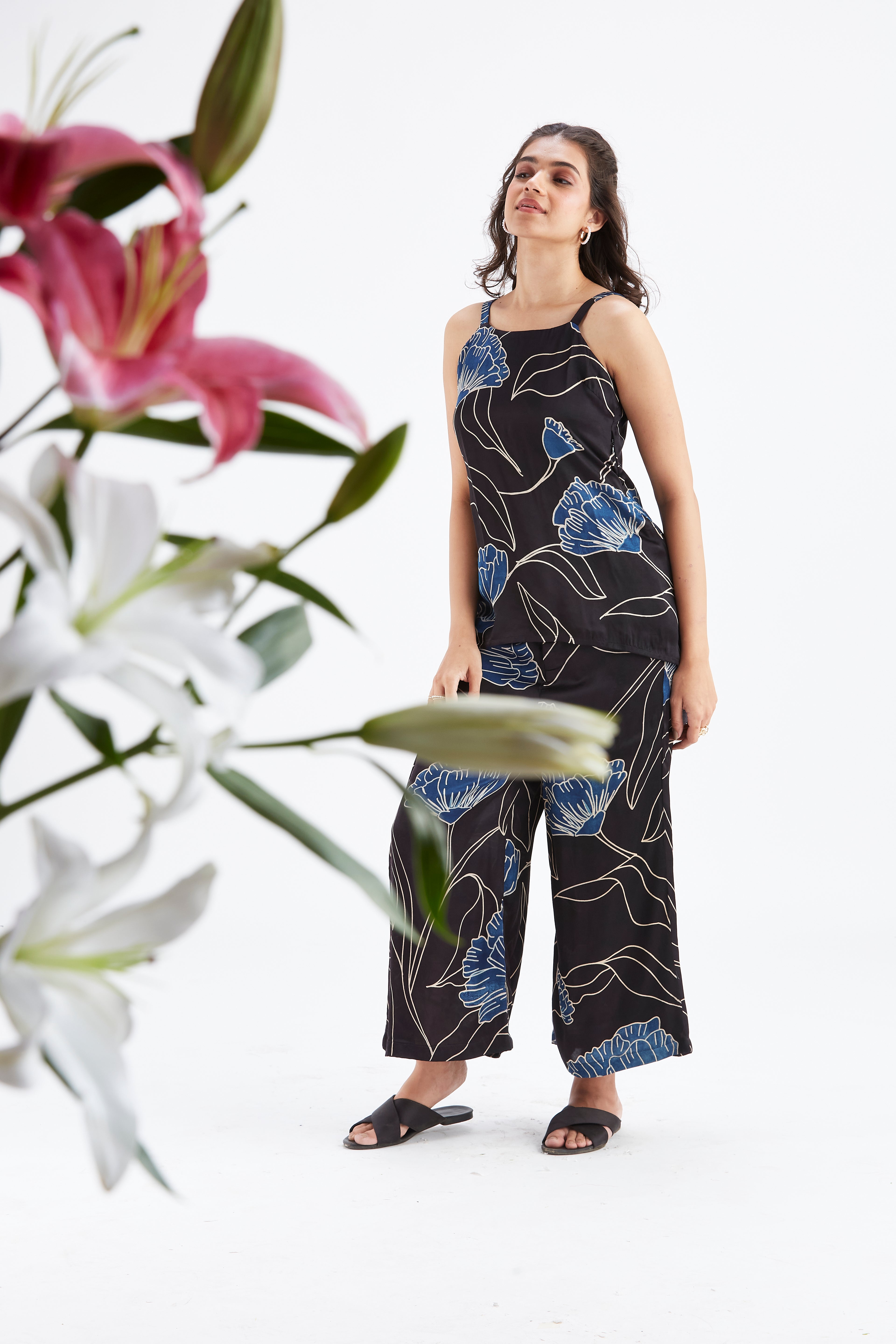 Alina Black Co-ord set by Hasttvam with Ete by Hasttvam at Kamakhyaa for sustainable fashion