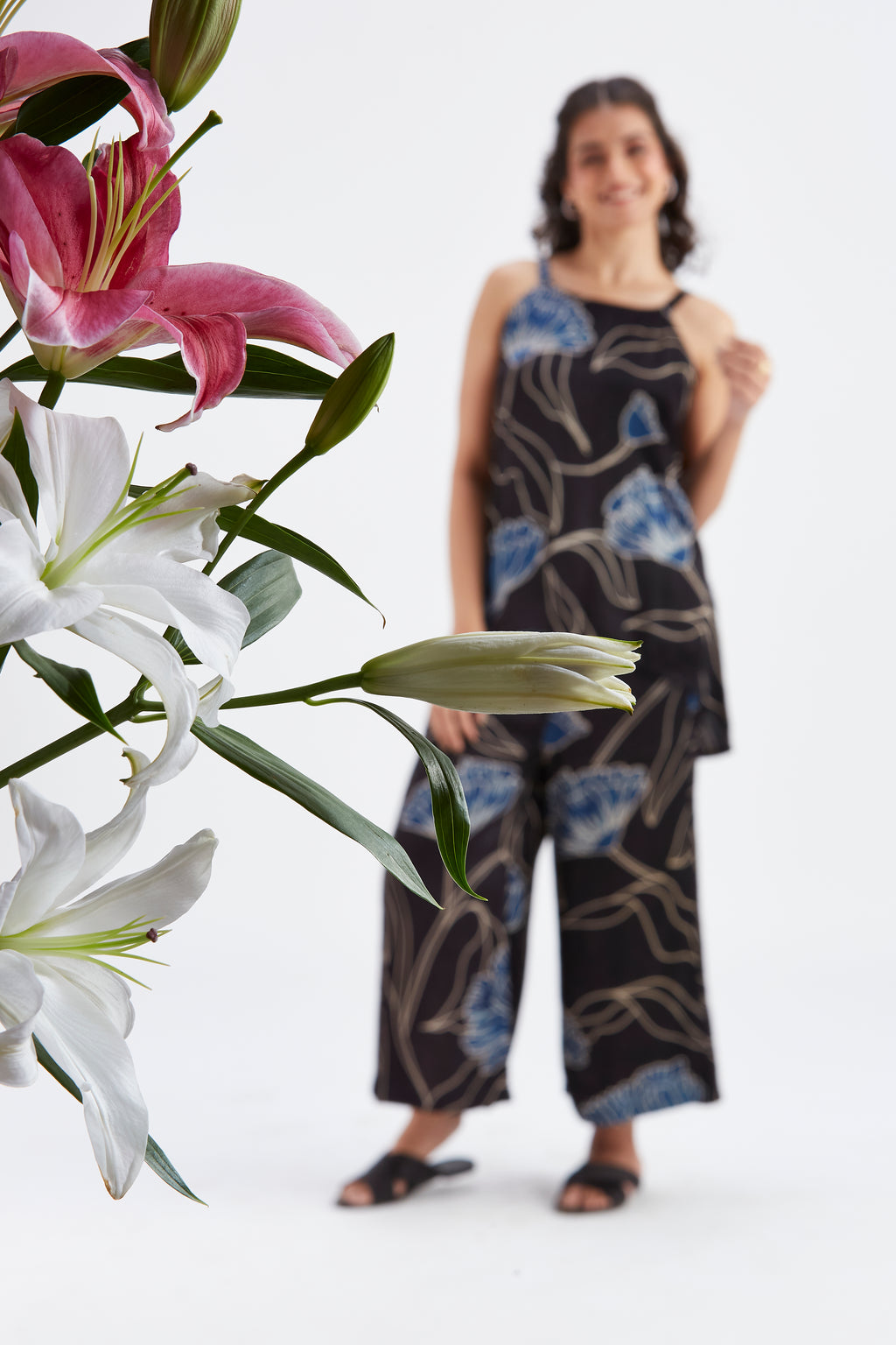 Alina Black Co-ord set by Hasttvam with Ete by Hasttvam at Kamakhyaa for sustainable fashion