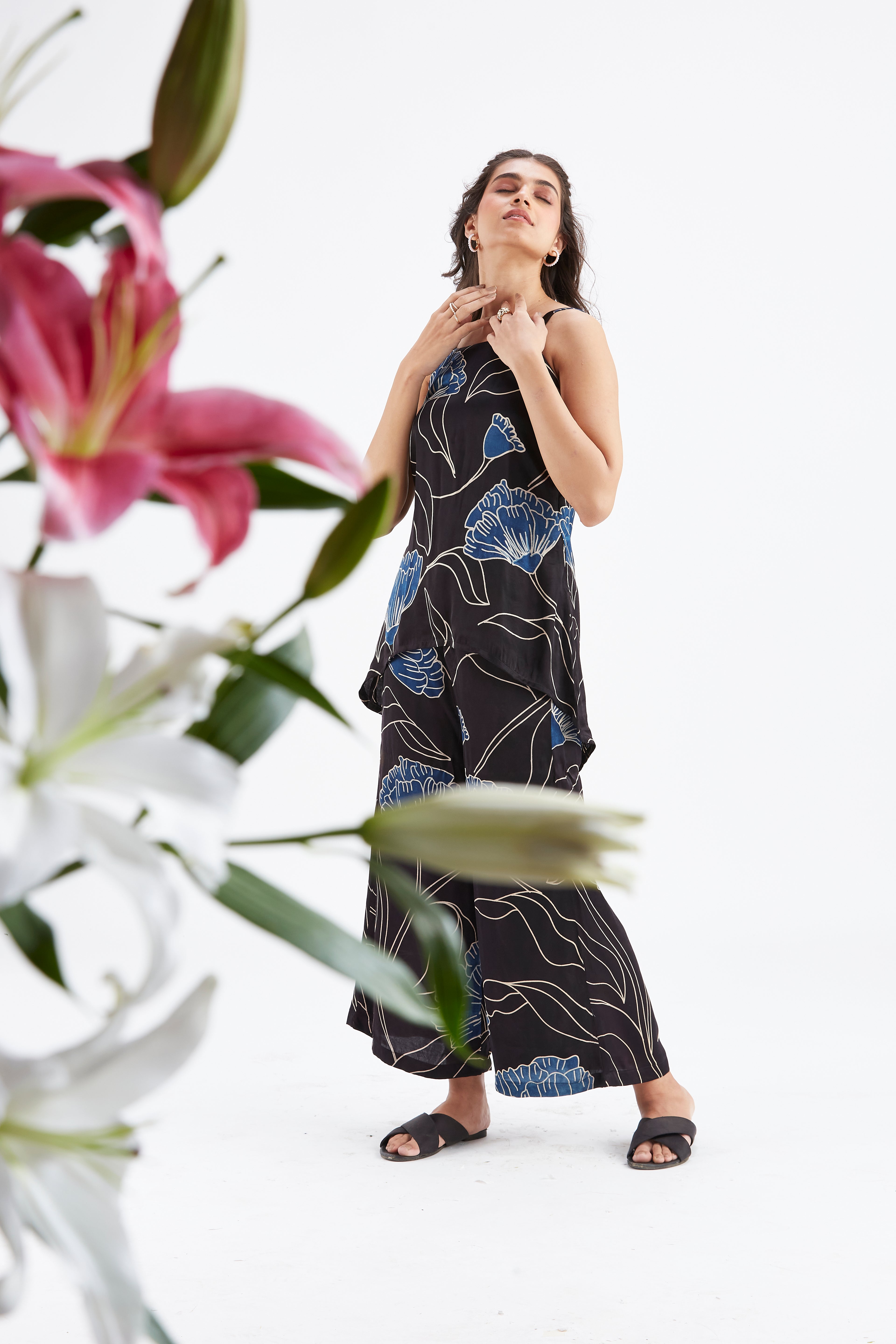 Alina Black Co-ord set by Hasttvam with Ete by Hasttvam at Kamakhyaa for sustainable fashion