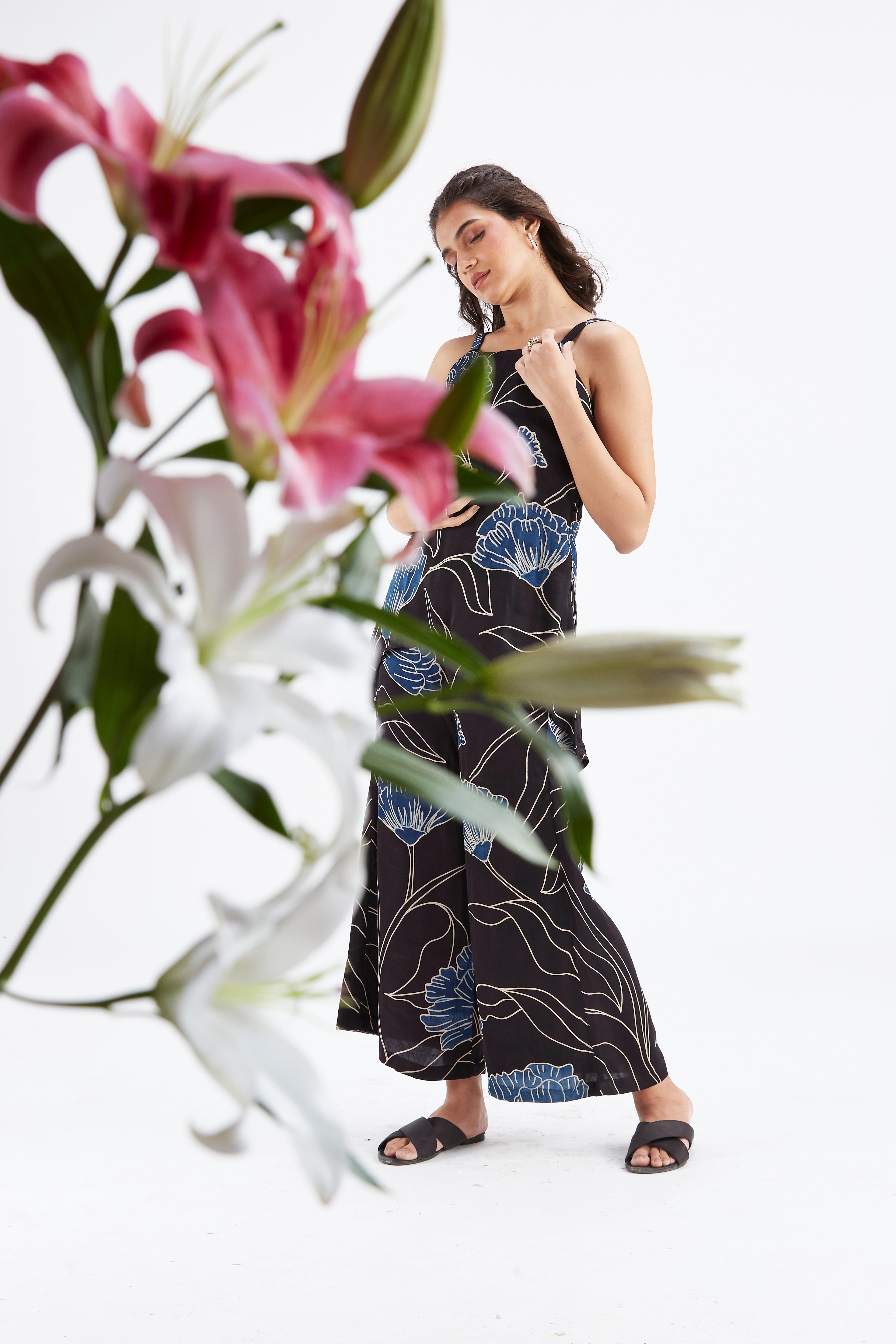 Alina Black Co-ord set by Hasttvam with Ete by Hasttvam at Kamakhyaa for sustainable fashion