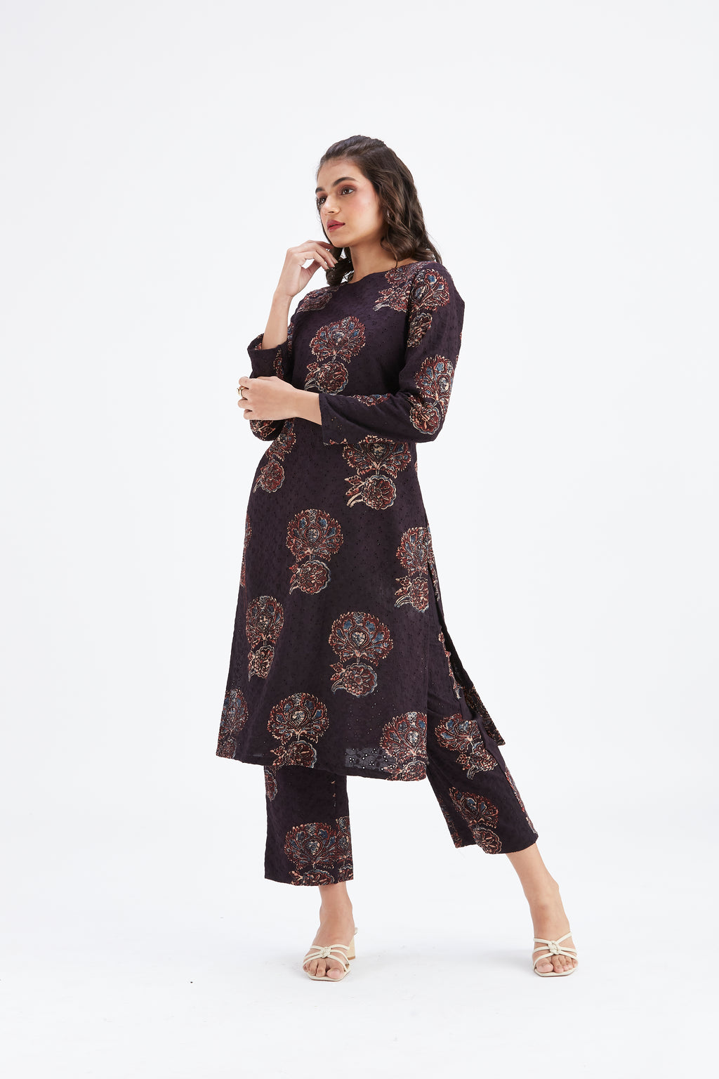 Yara Black kurta set by Hasttvam with Ete by Hasttvam at Kamakhyaa for sustainable fashion