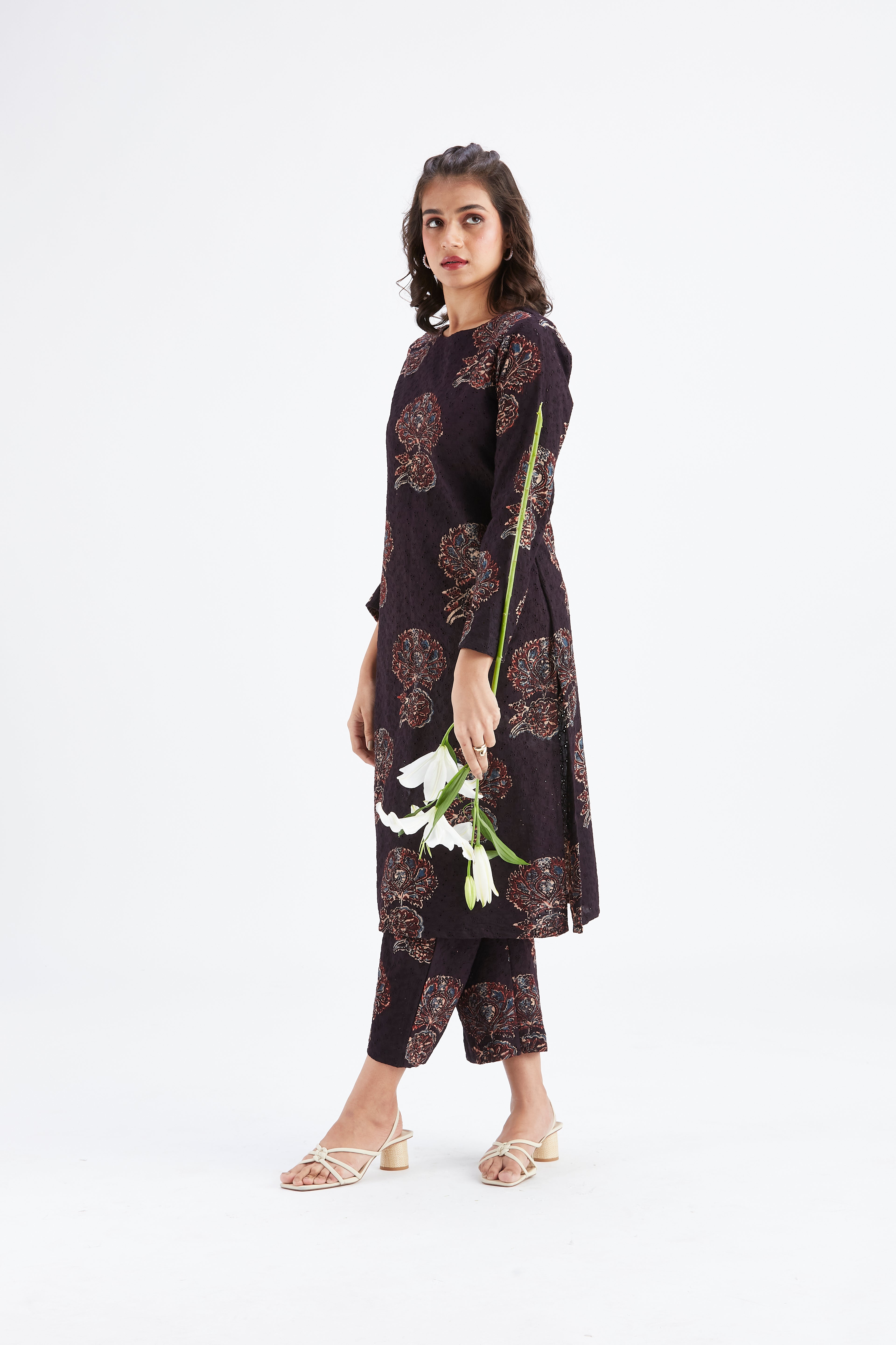 Yara Black kurta set by Hasttvam with Ete by Hasttvam at Kamakhyaa for sustainable fashion