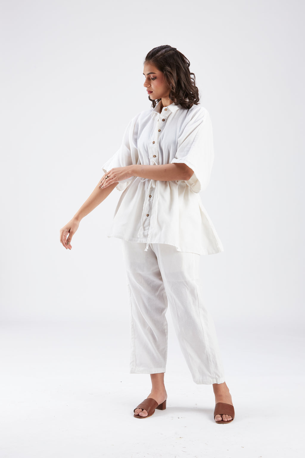 Amae White Co-ord set by Hasttvam with Ete by Hasttvam at Kamakhyaa for sustainable fashion