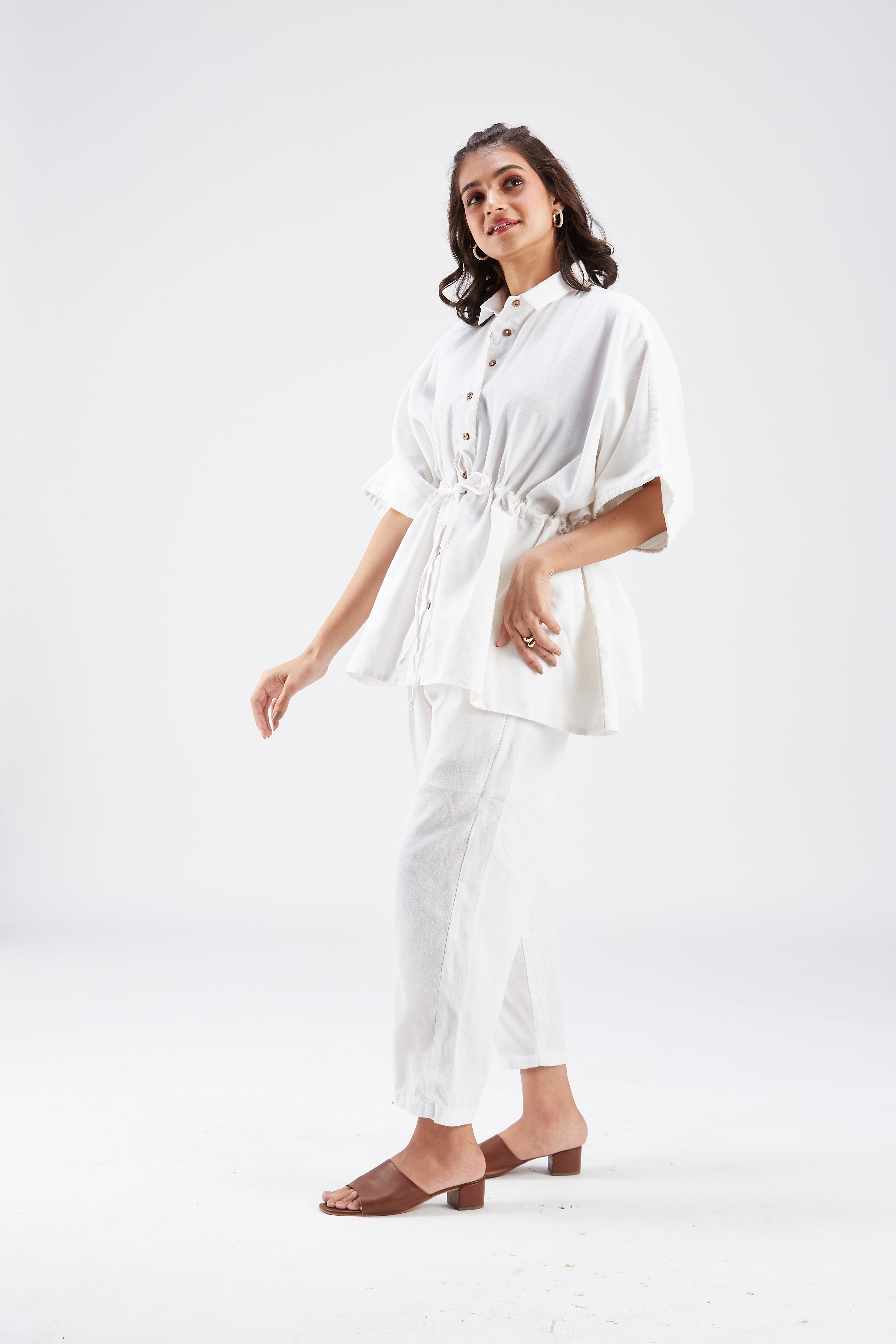 Amae White Co-ord set by Hasttvam with Ete by Hasttvam at Kamakhyaa for sustainable fashion