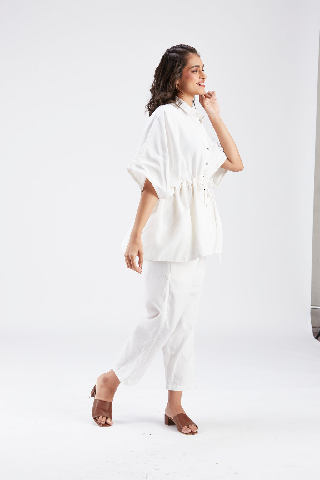 Amae White Co-ord set by Hasttvam with Ete by Hasttvam at Kamakhyaa for sustainable fashion