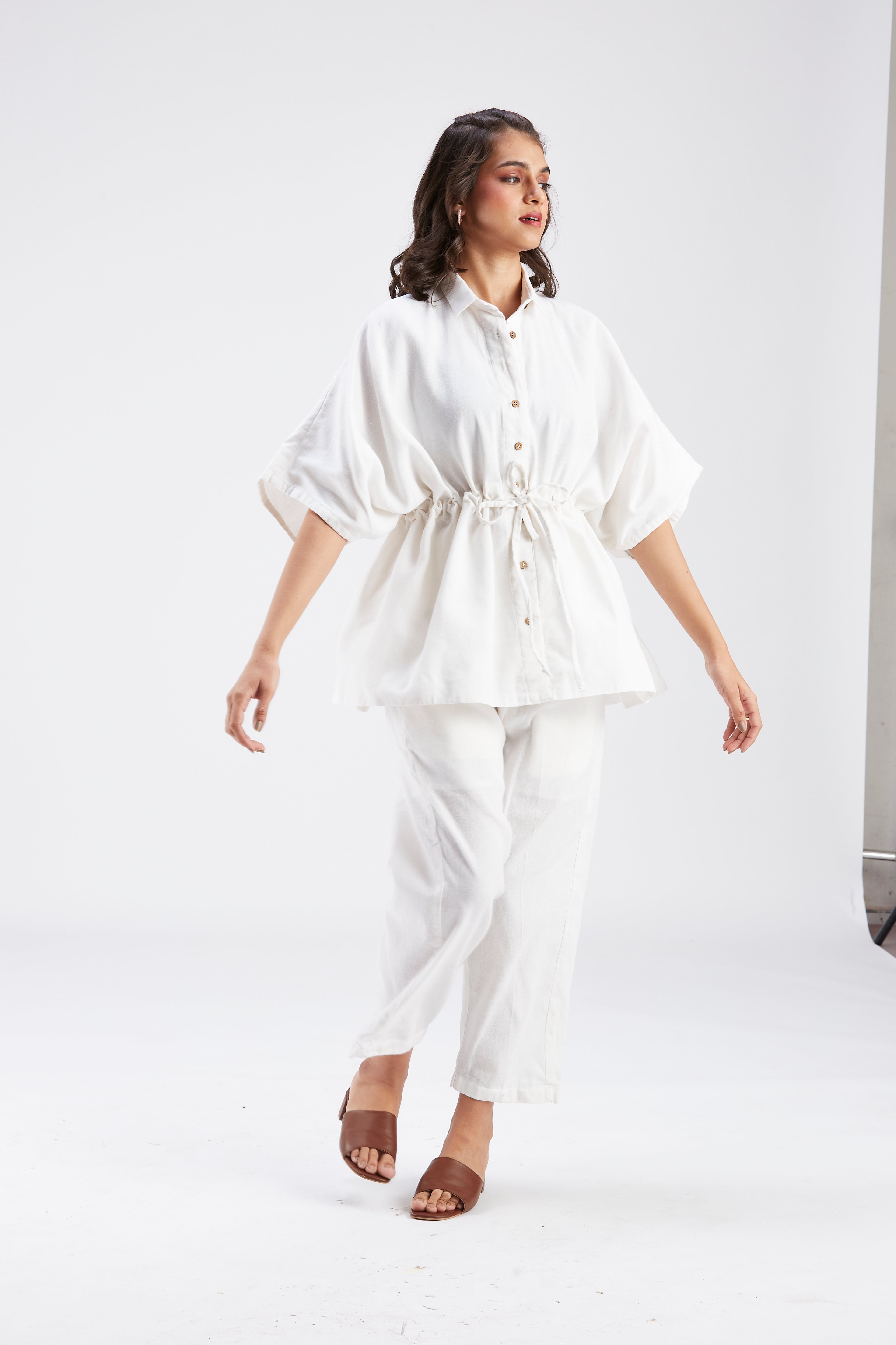 Amae White Co-ord set by Hasttvam with Ete by Hasttvam at Kamakhyaa for sustainable fashion