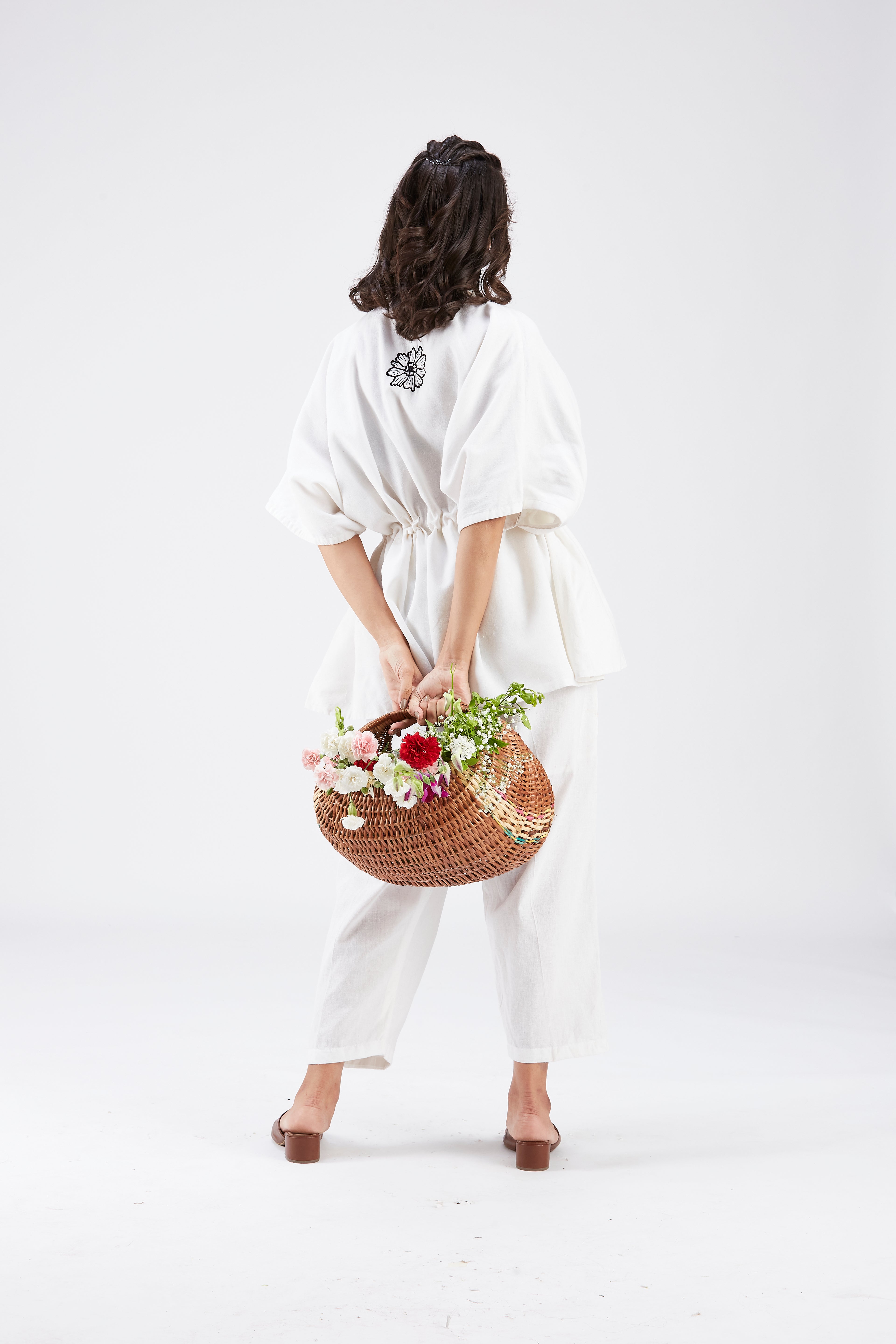Amae White Co-ord set by Hasttvam with Ete by Hasttvam at Kamakhyaa for sustainable fashion