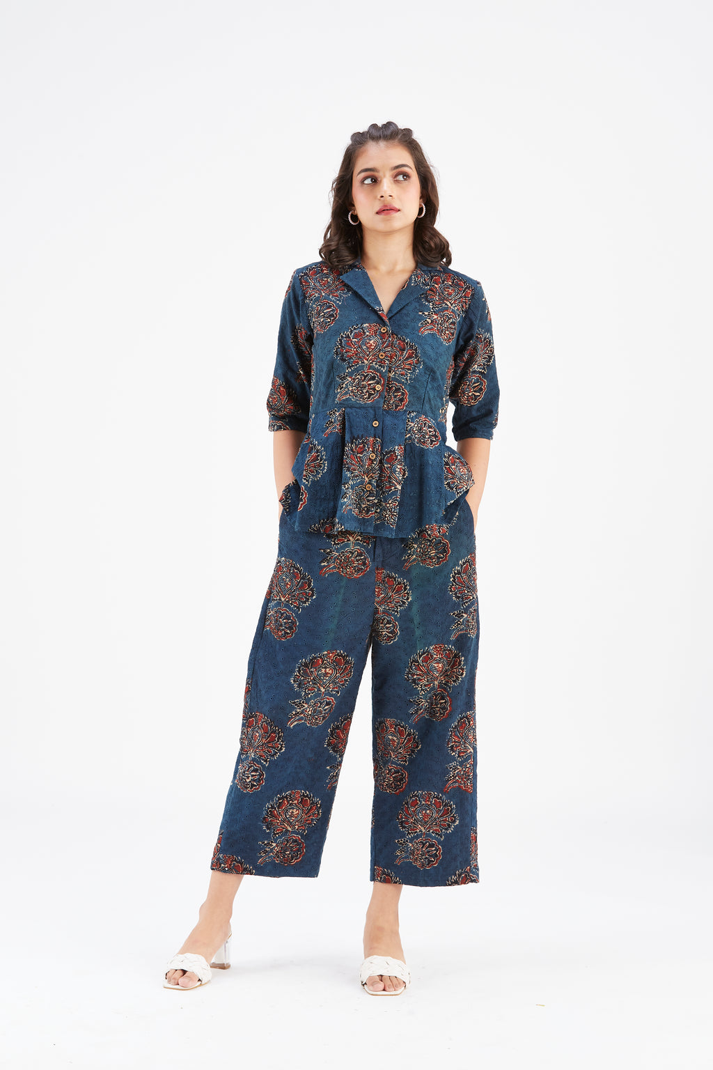 Zola Indigo Co-ord set by Hasttvam with Ete by Hasttvam at Kamakhyaa for sustainable fashion