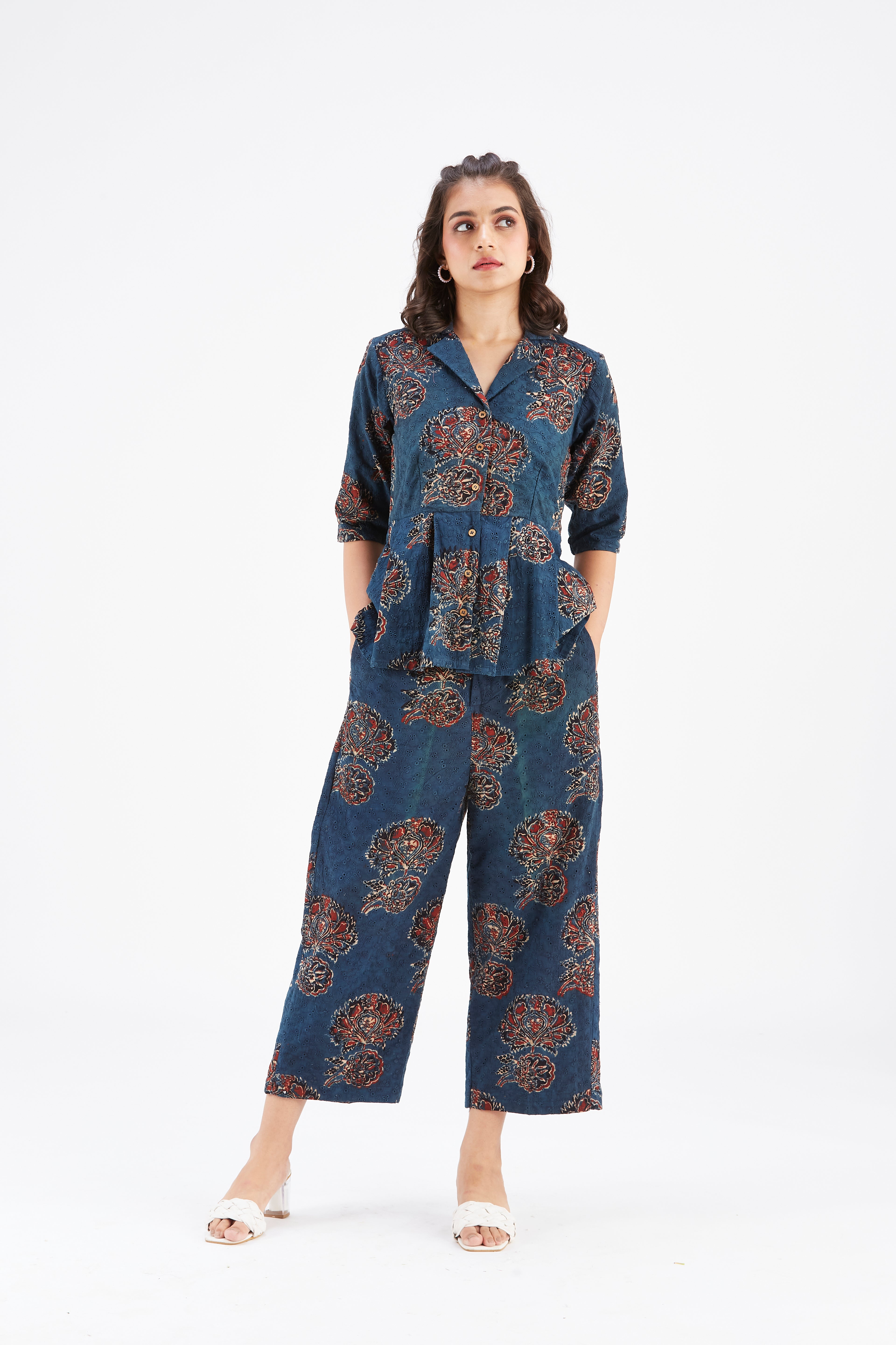 Zola Indigo Co-ord set by Hasttvam with Ete by Hasttvam at Kamakhyaa for sustainable fashion