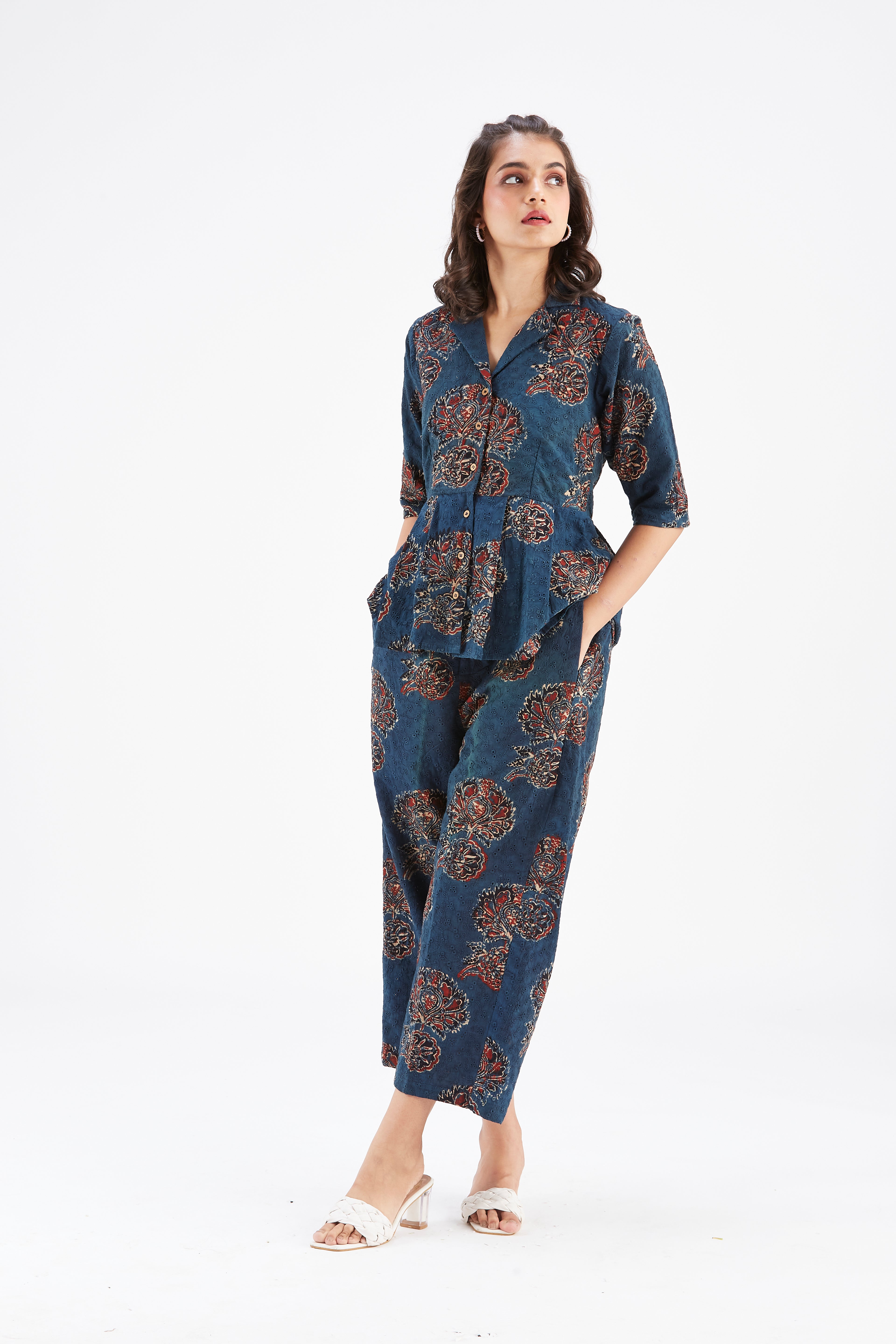 Zola Indigo Co-ord set by Hasttvam with Ete by Hasttvam at Kamakhyaa for sustainable fashion